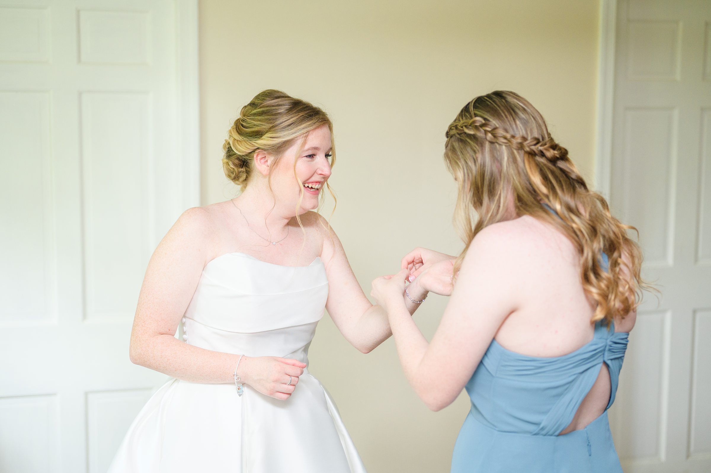 Blue and White Summer wedding day at the Philadelphia Cricket Club Photographed by Baltimore Wedding Photographer Cait Kramer Photography