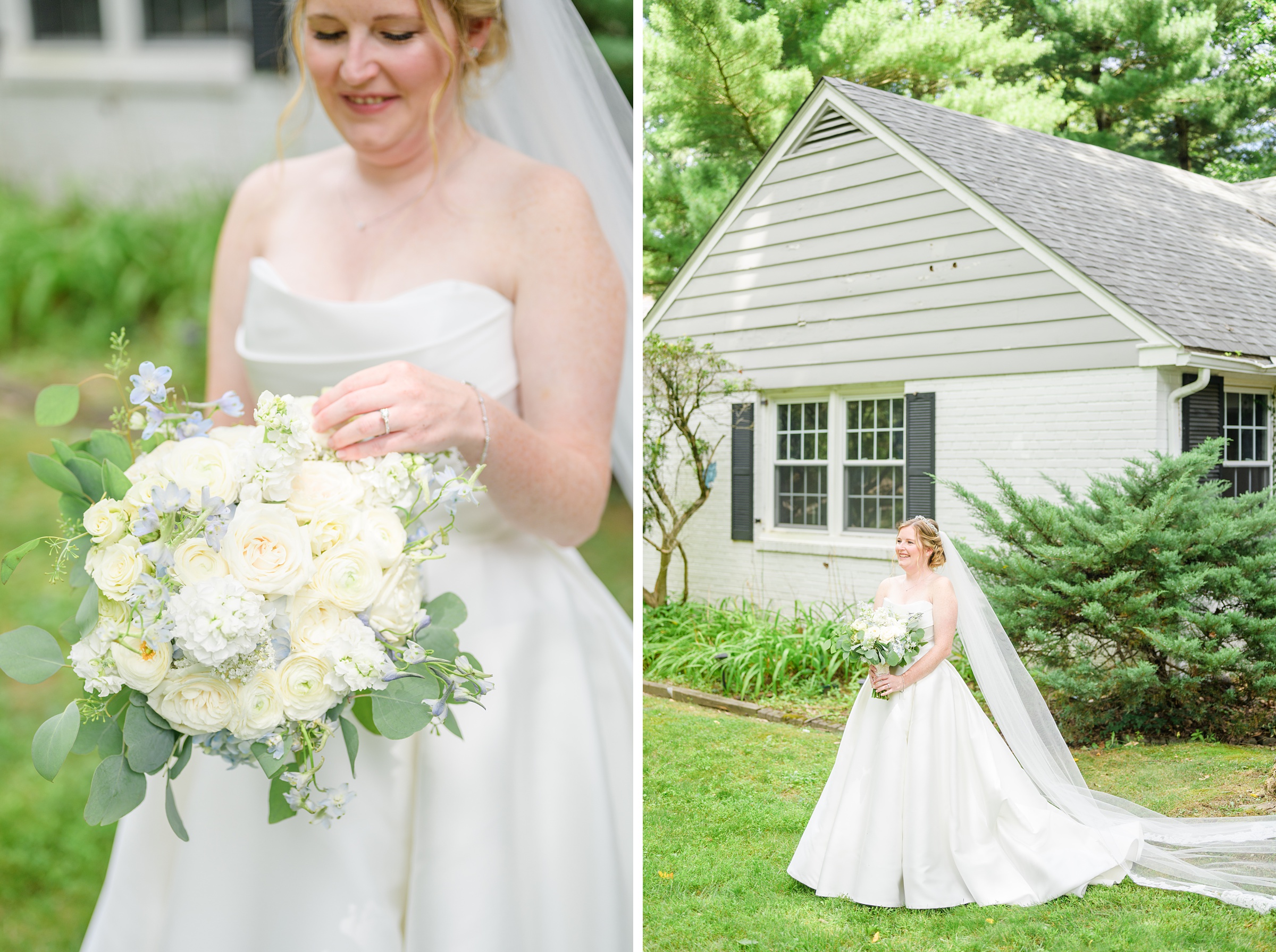 Blue and White Summer wedding day at the Philadelphia Cricket Club Photographed by Baltimore Wedding Photographer Cait Kramer Photography