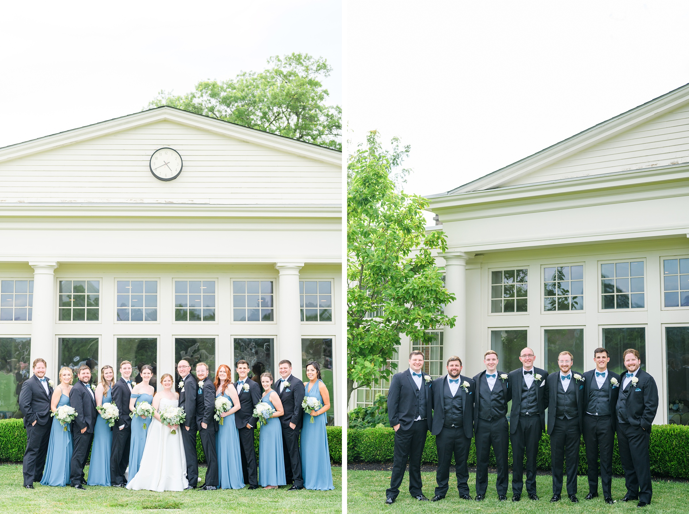 Blue and White Summer wedding day at the Philadelphia Cricket Club Photographed by Baltimore Wedding Photographer Cait Kramer Photography