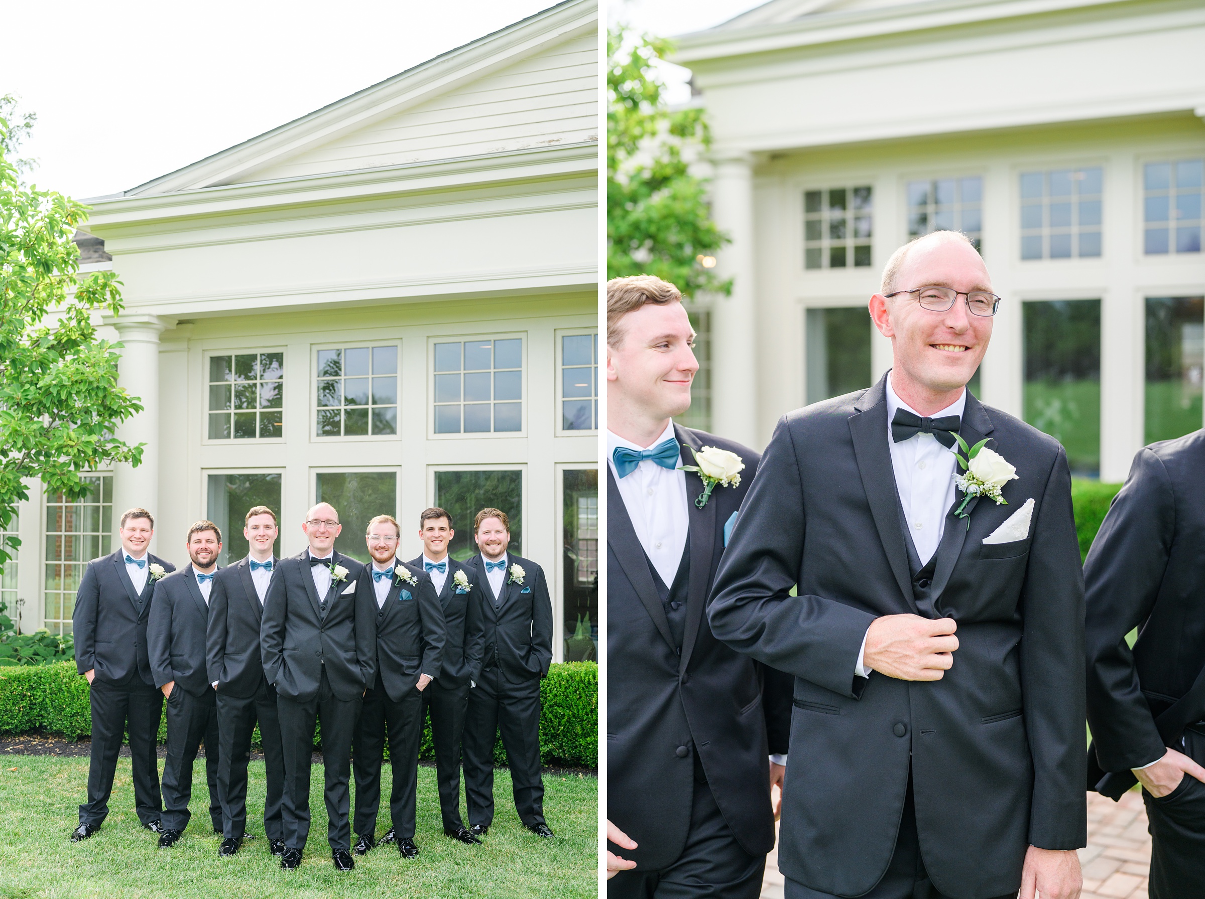 Blue and White Summer wedding day at the Philadelphia Cricket Club Photographed by Baltimore Wedding Photographer Cait Kramer Photography