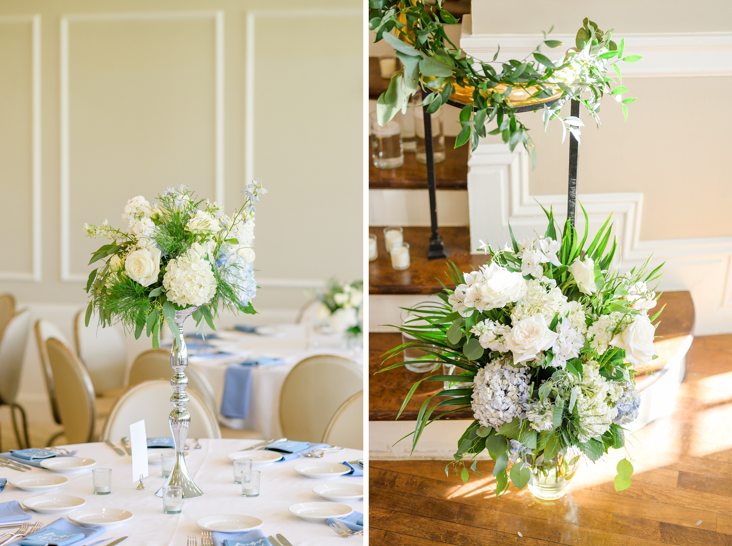 Blue and White Summer wedding day at the Philadelphia Cricket Club Photographed by Baltimore Wedding Photographer Cait Kramer Photography