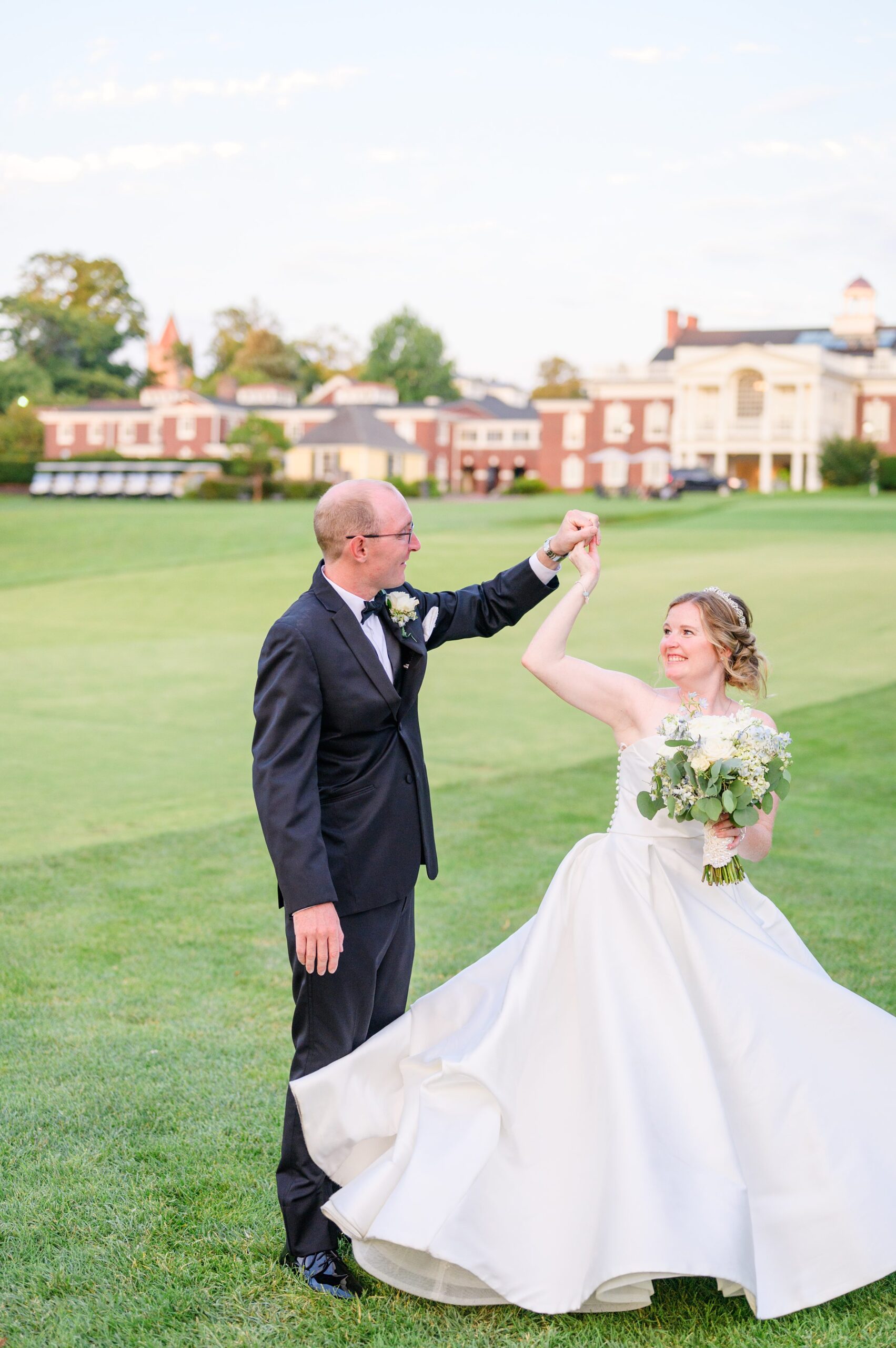 Blue and White Summer wedding day at the Philadelphia Cricket Club Photographed by Baltimore Wedding Photographer Cait Kramer Photography