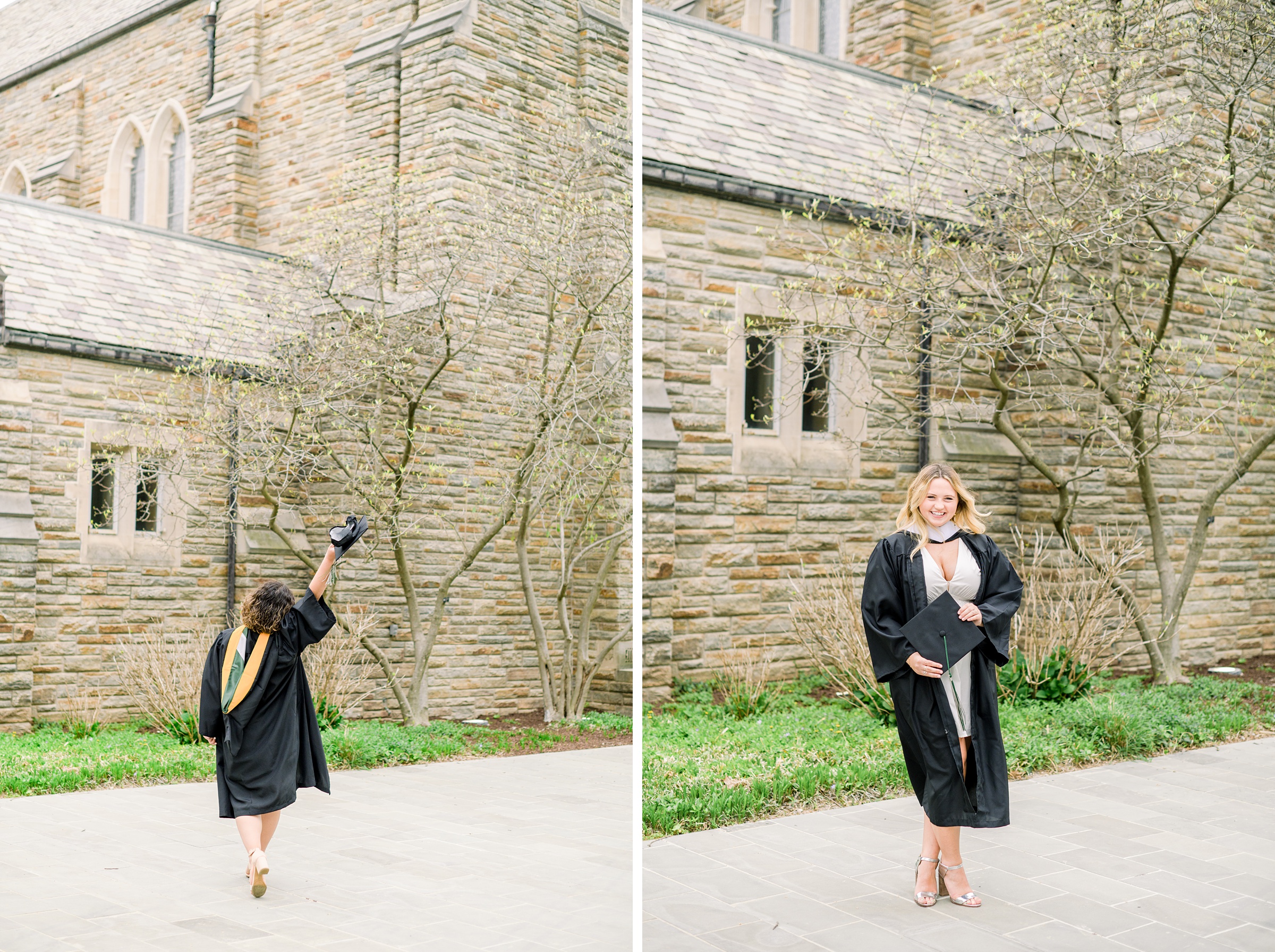 College Graduation Senior Session at Loyola University in Baltimore, Maryland. Photographed by Senior Portrait Photographer Cait Kramer Photography