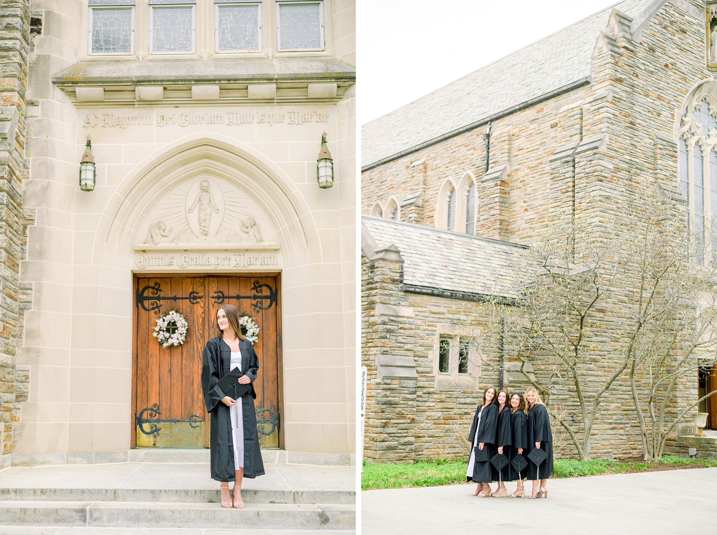 College Graduation Senior Session at Loyola University in Baltimore, Maryland. Photographed by Senior Portrait Photographer Cait Kramer Photography