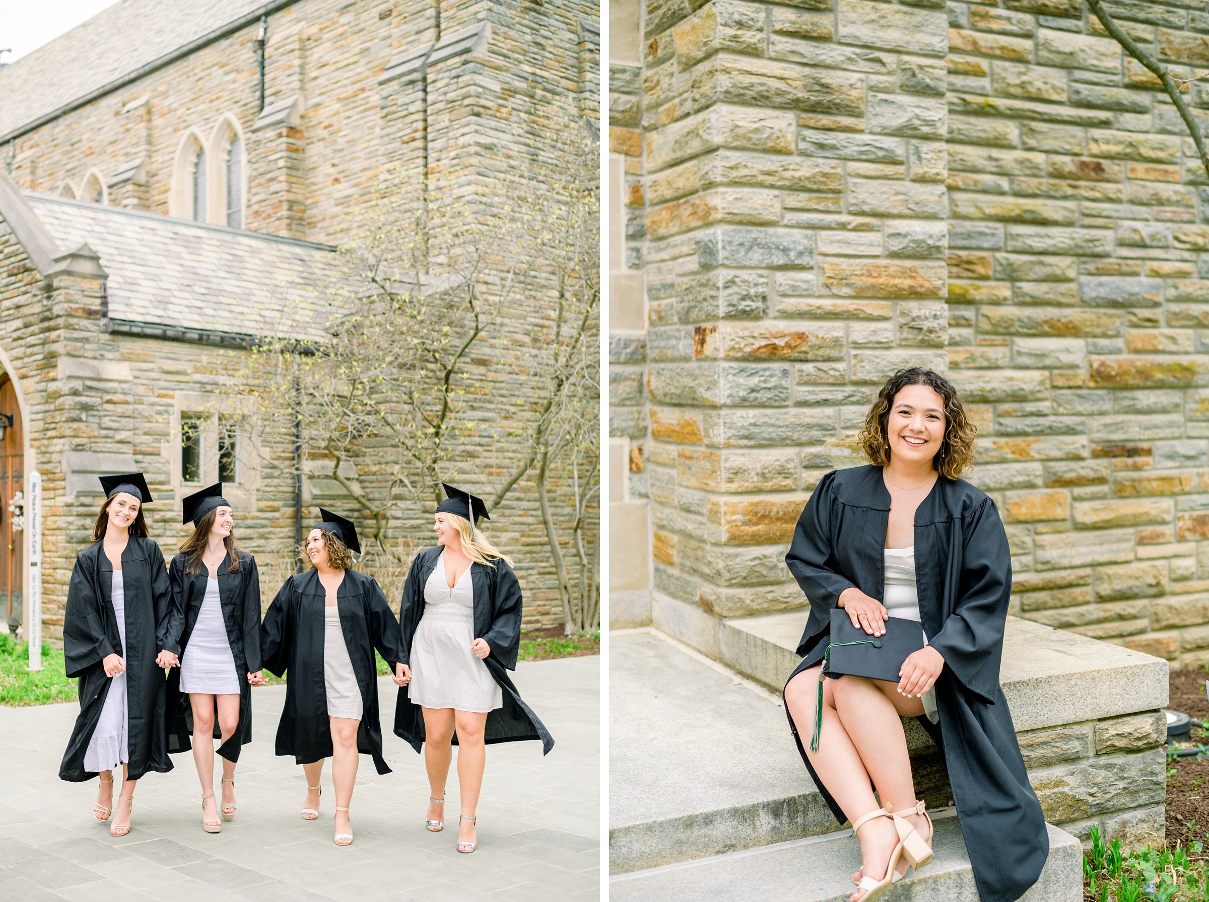 College Graduation Senior Session at Loyola University in Baltimore, Maryland. Photographed by Senior Portrait Photographer Cait Kramer Photography