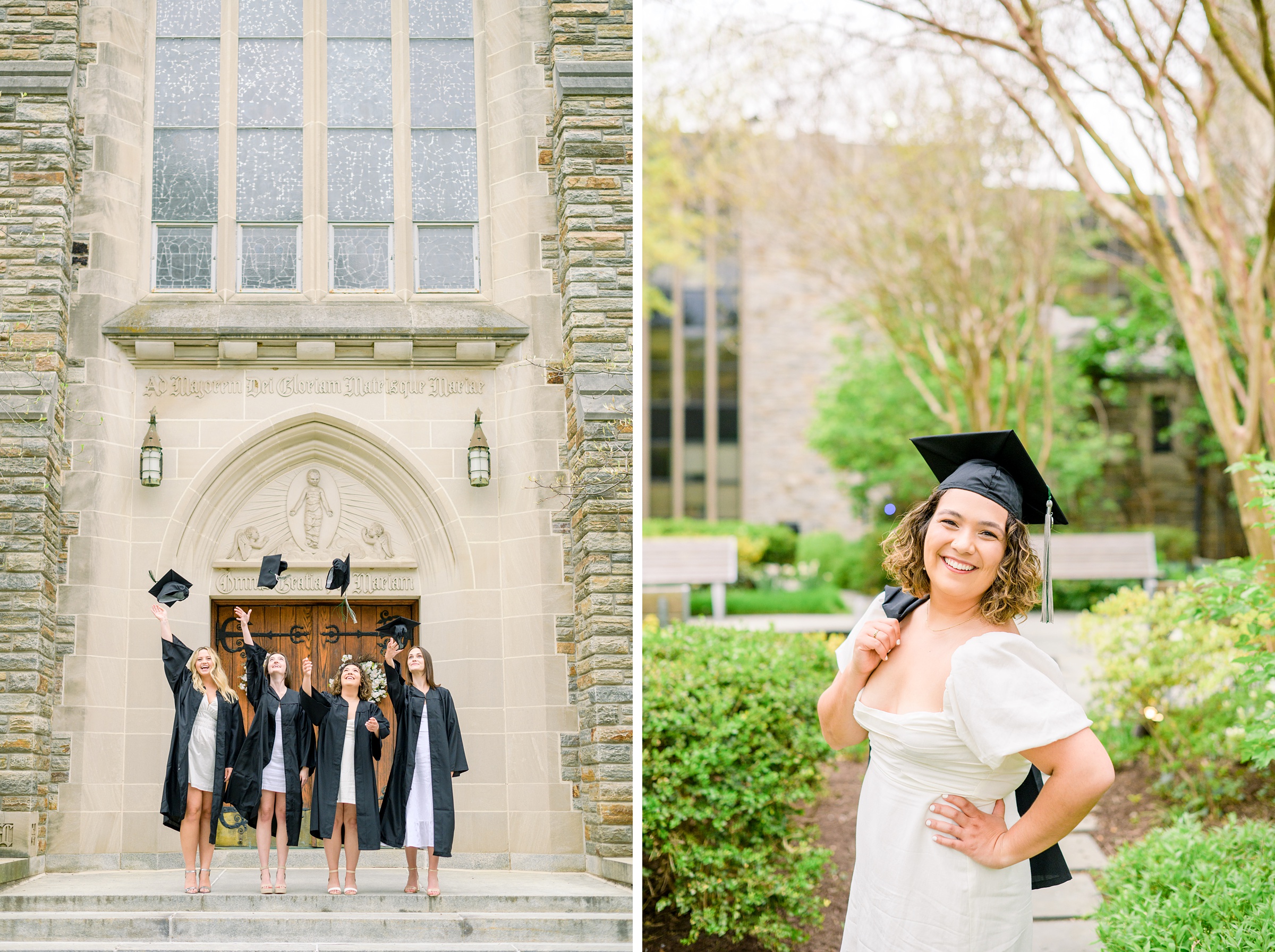 College Graduation Senior Session at Loyola University in Baltimore, Maryland. Photographed by Senior Portrait Photographer Cait Kramer Photography