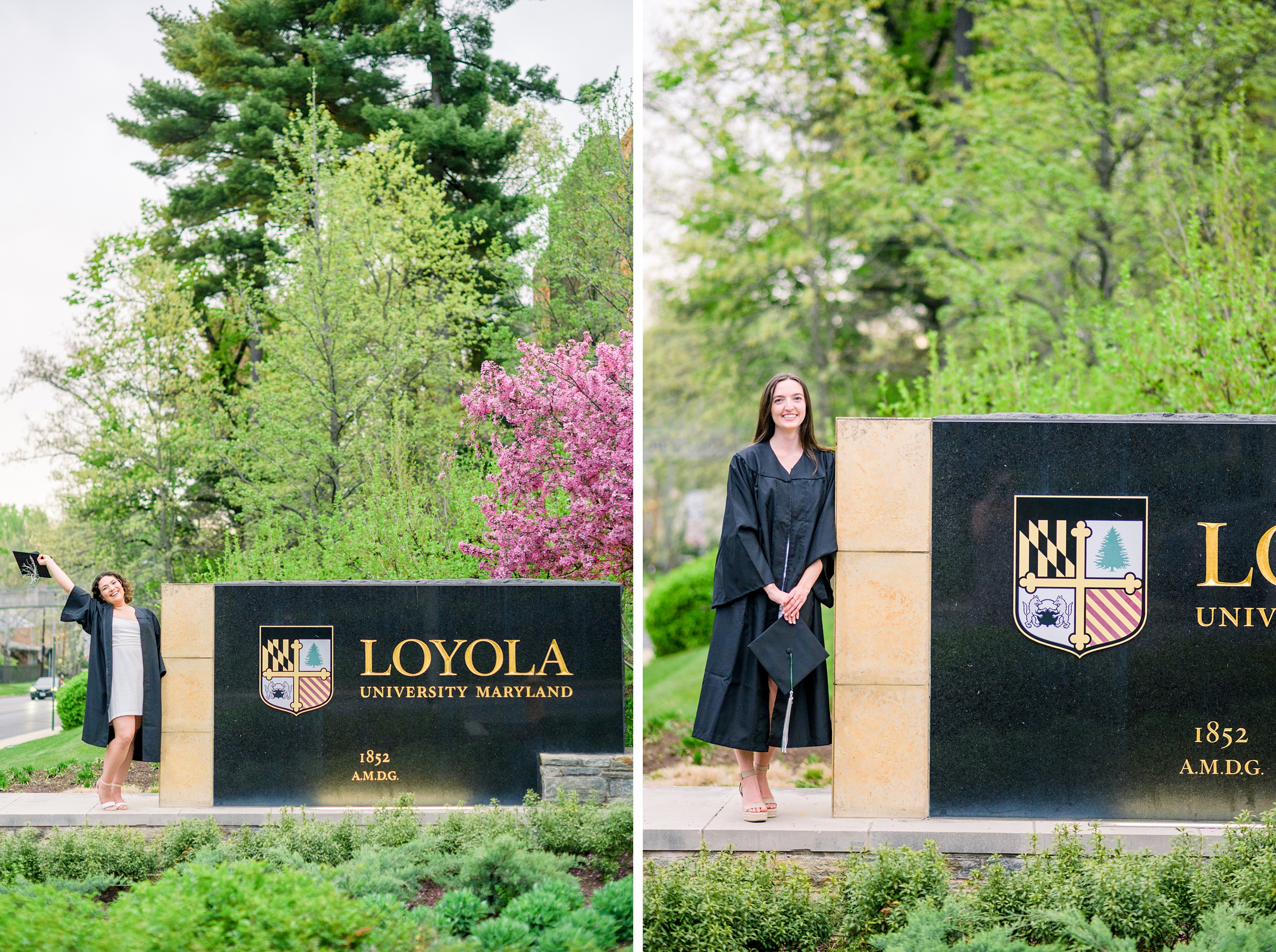 College Graduation Senior Session at Loyola University in Baltimore, Maryland. Photographed by Senior Portrait Photographer Cait Kramer Photography