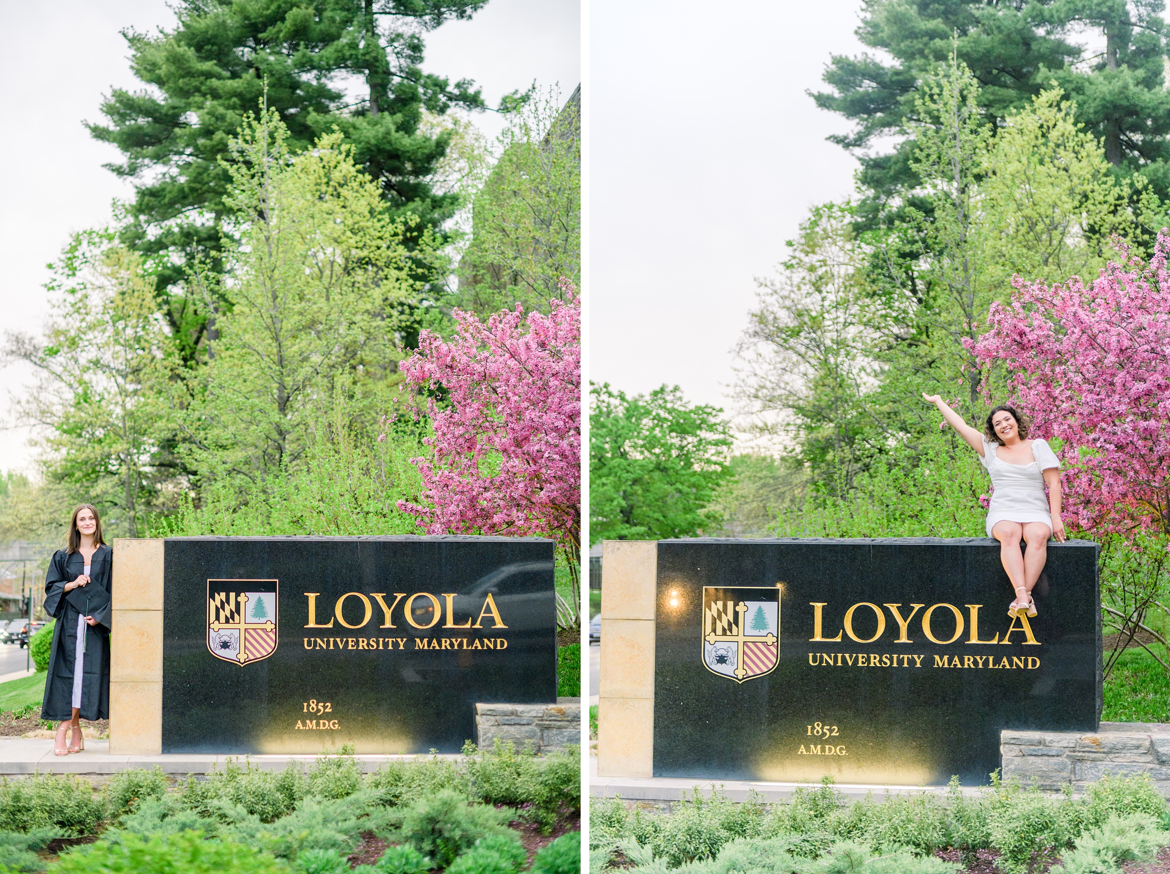 College Graduation Senior Session at Loyola University in Baltimore, Maryland. Photographed by Senior Portrait Photographer Cait Kramer Photography