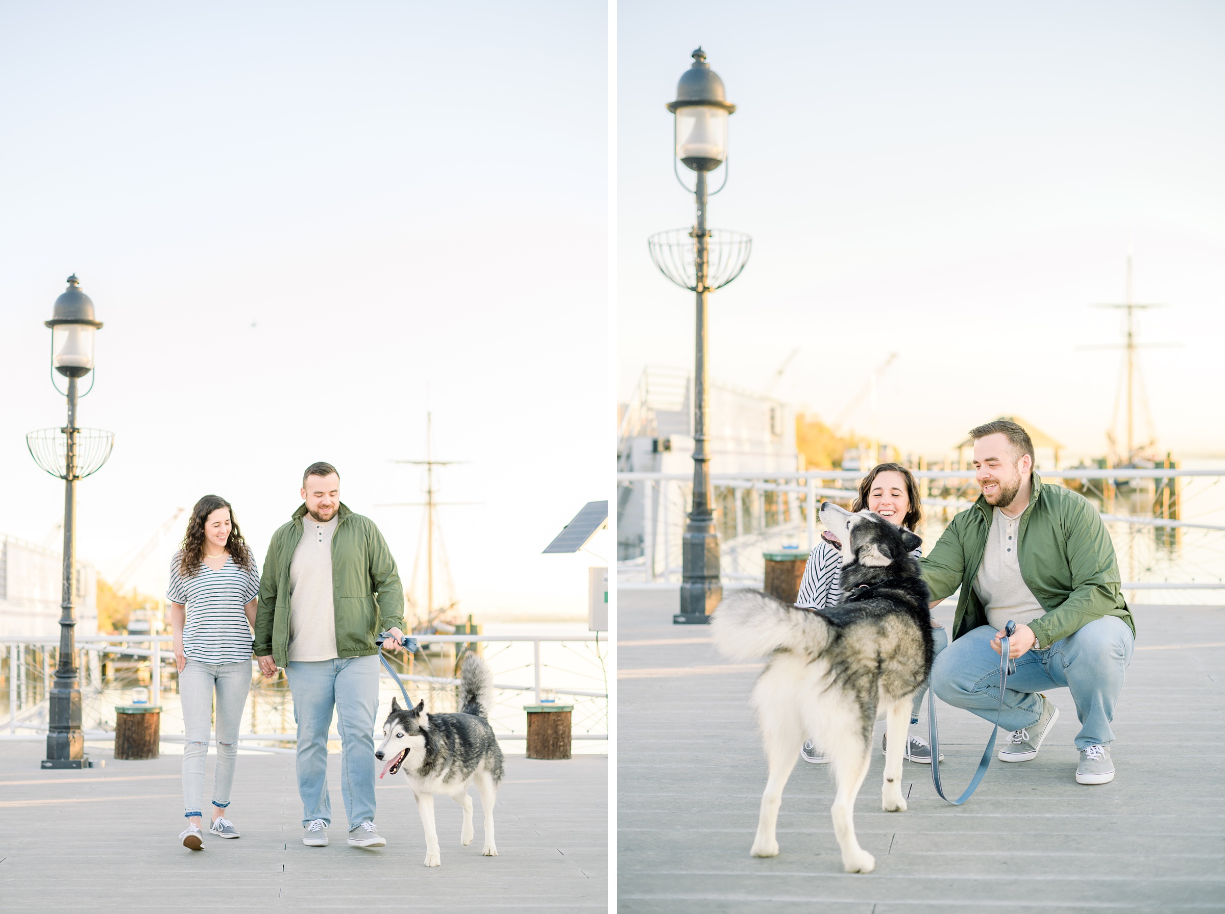 Engaged couple in Old Town Alexandria for their summer engagement session photographed by Baltimore Wedding Photographer Cait Kramer Photography