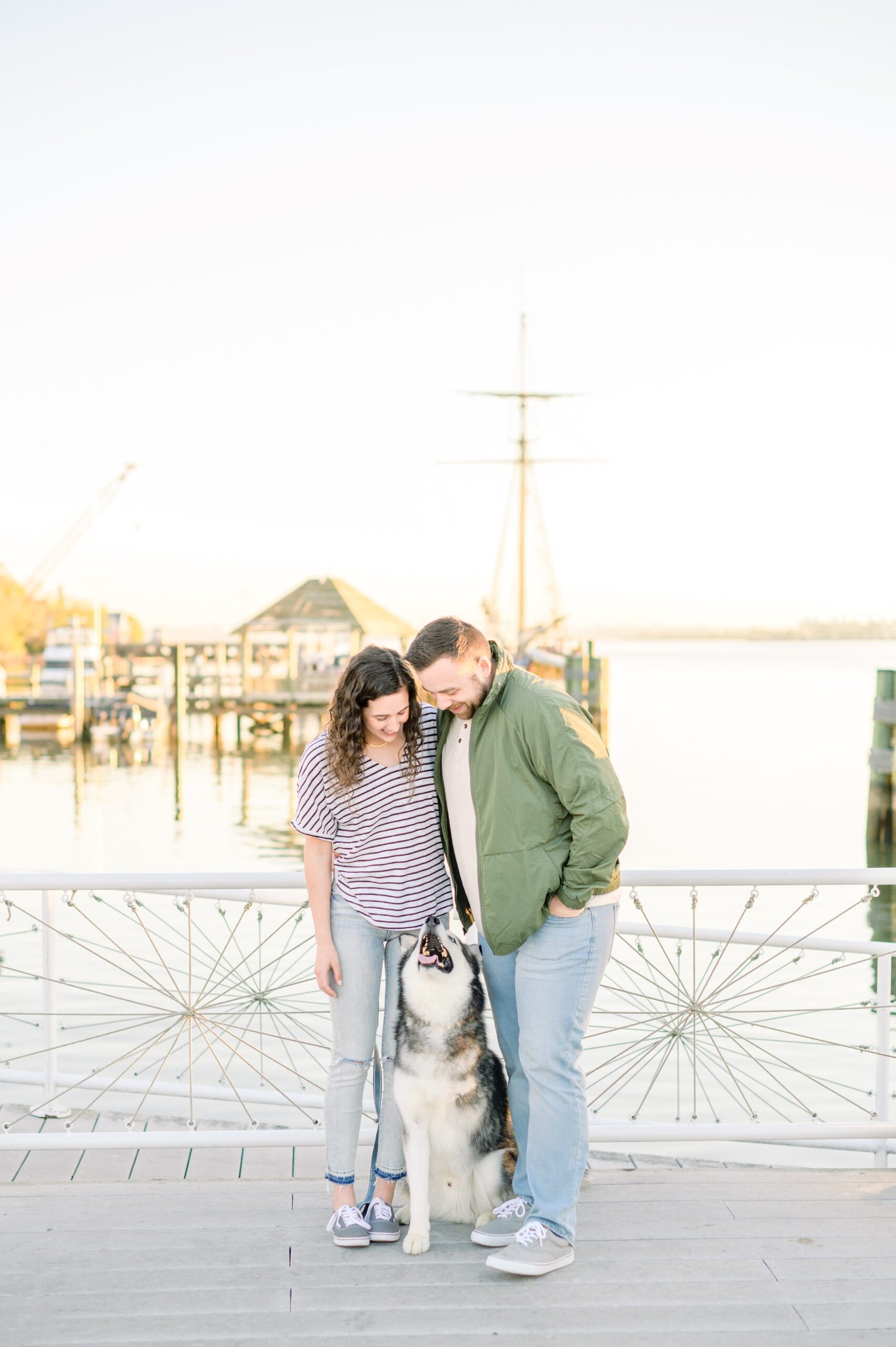 Engaged couple in Old Town Alexandria for their summer engagement session photographed by Baltimore Wedding Photographer Cait Kramer Photography