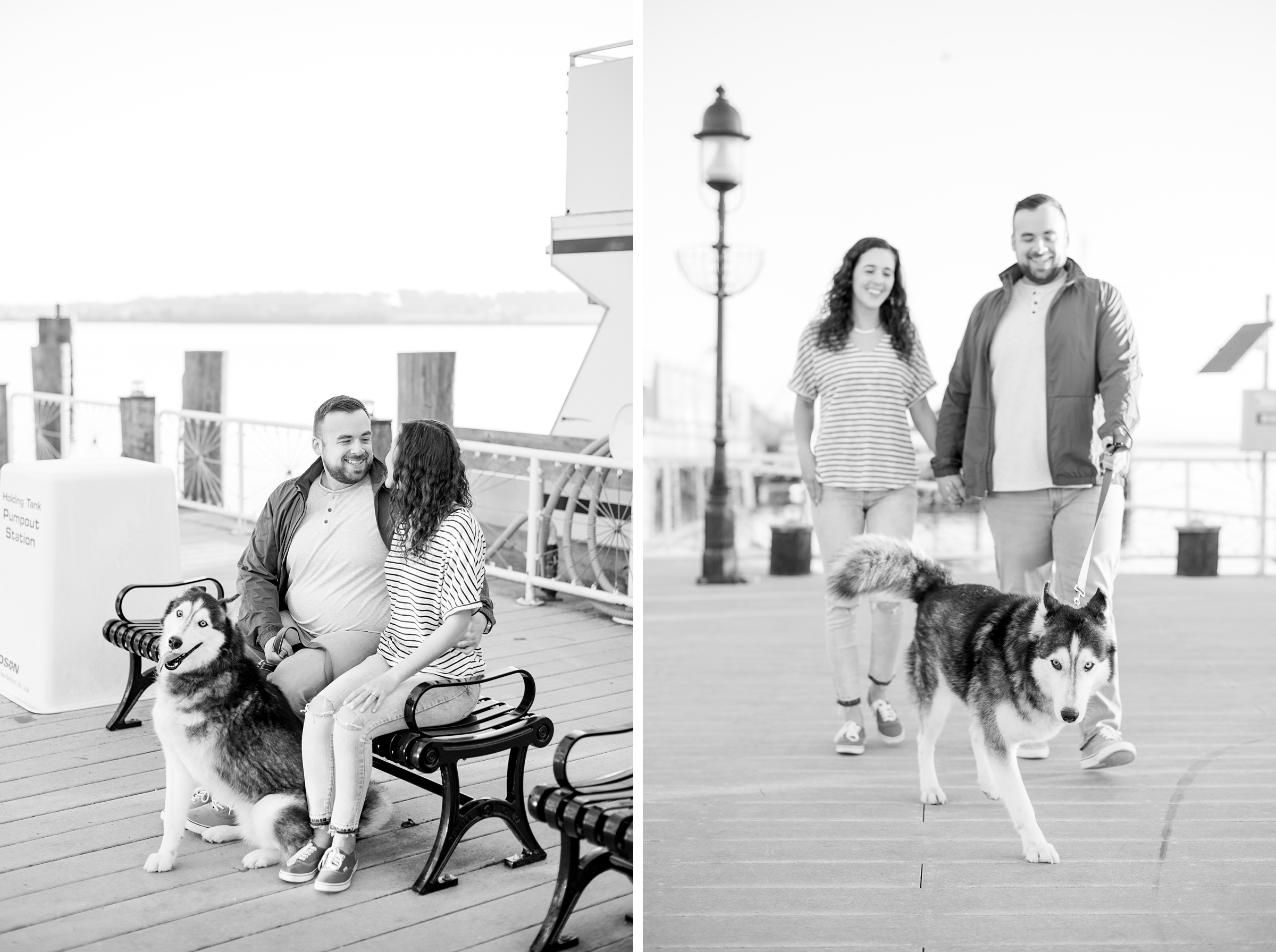 Engaged couple in Old Town Alexandria for their summer engagement session photographed by Baltimore Wedding Photographer Cait Kramer Photography