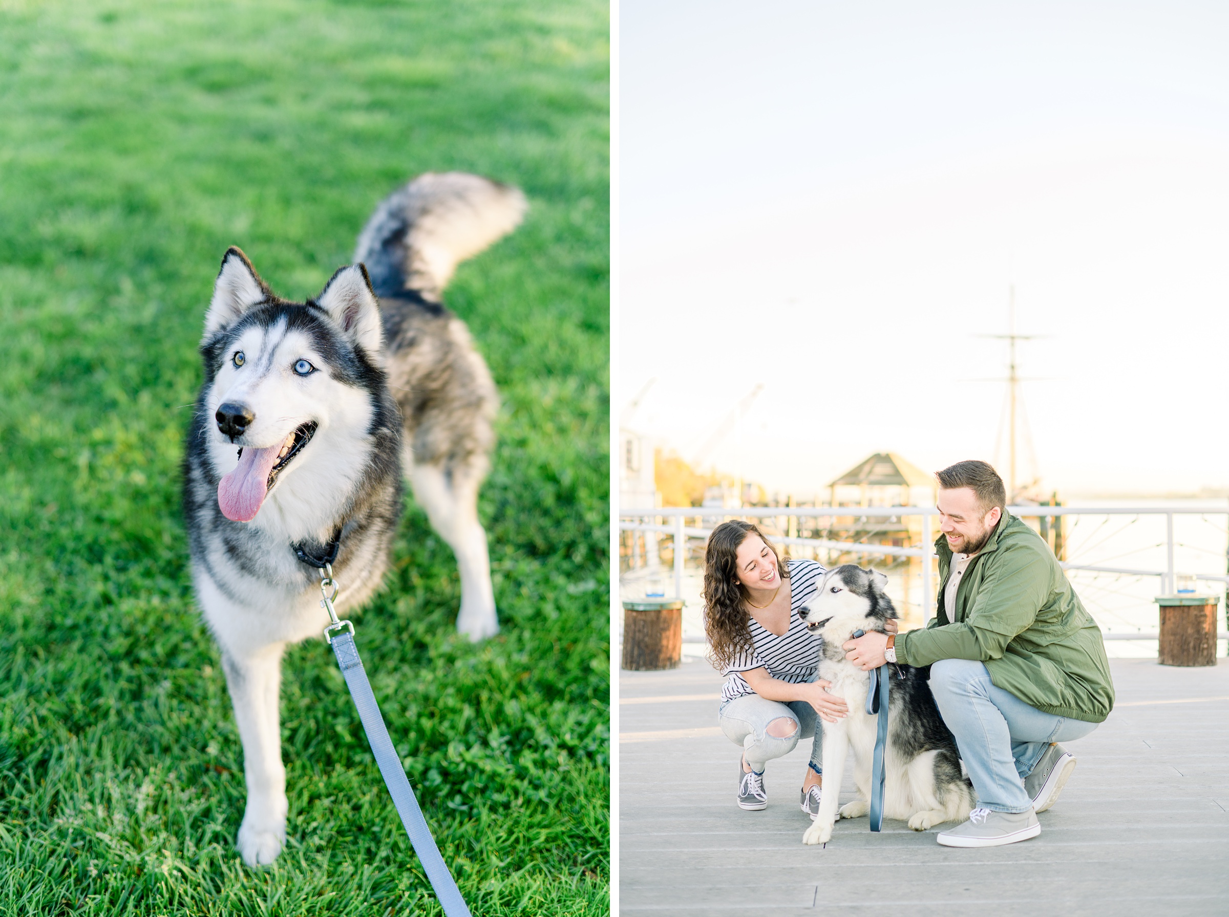 Engaged couple in Old Town Alexandria for their summer engagement session photographed by Baltimore Wedding Photographer Cait Kramer Photography