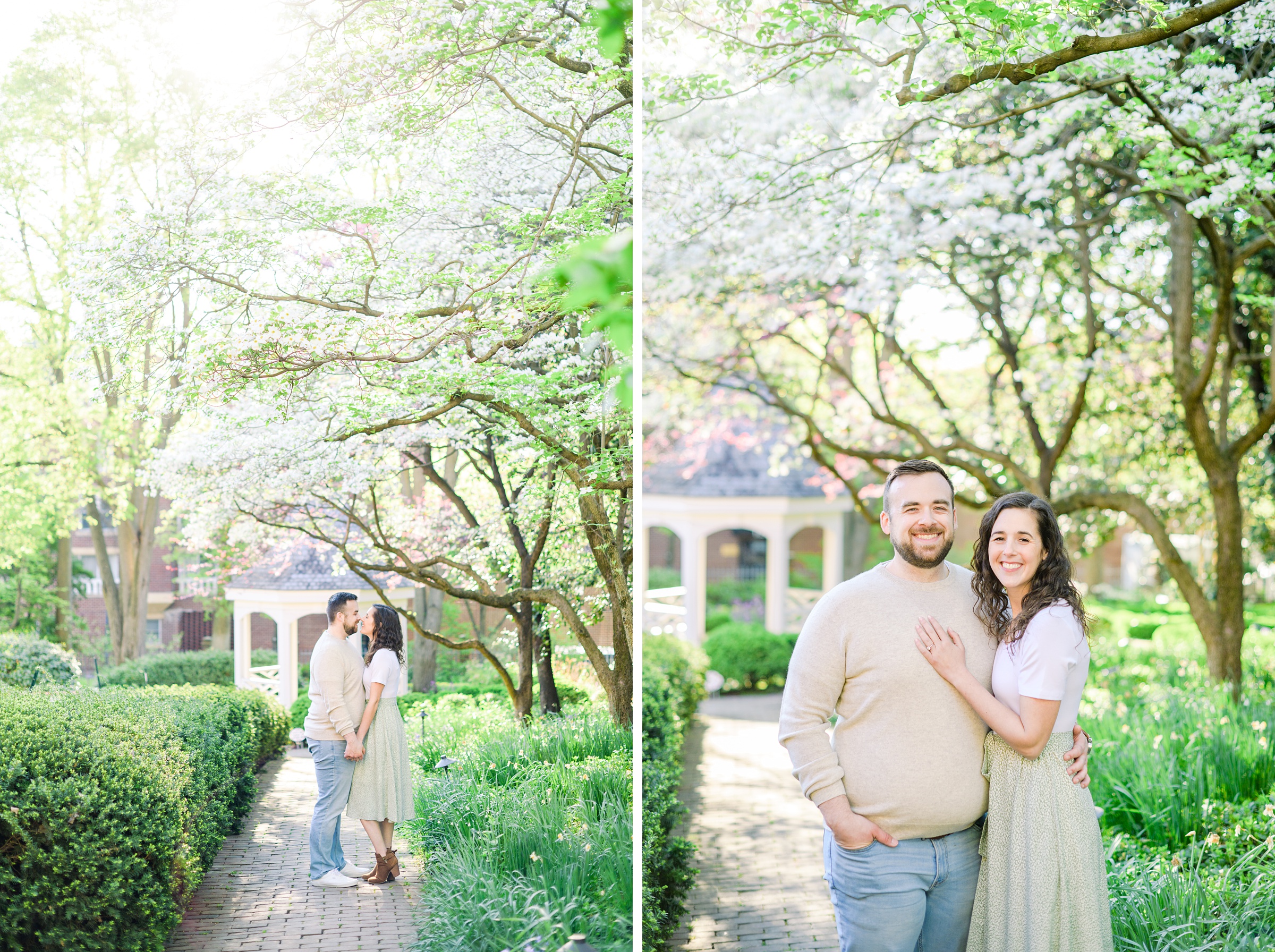 Engaged couple in Old Town Alexandria for their summer engagement session photographed by Baltimore Wedding Photographer Cait Kramer Photography