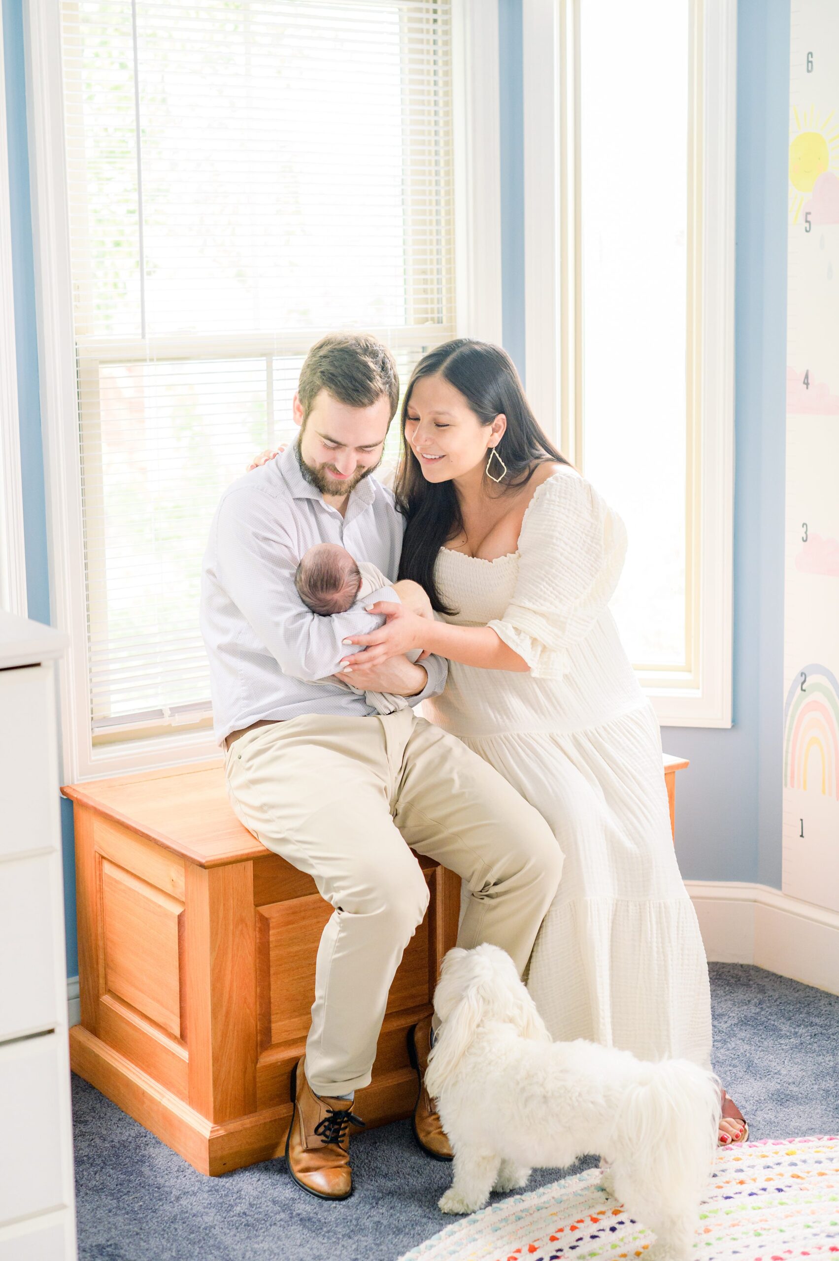 Baltimore lifestyle newborn session photographed by Baltimore Newborn Photographer Cait Kramer