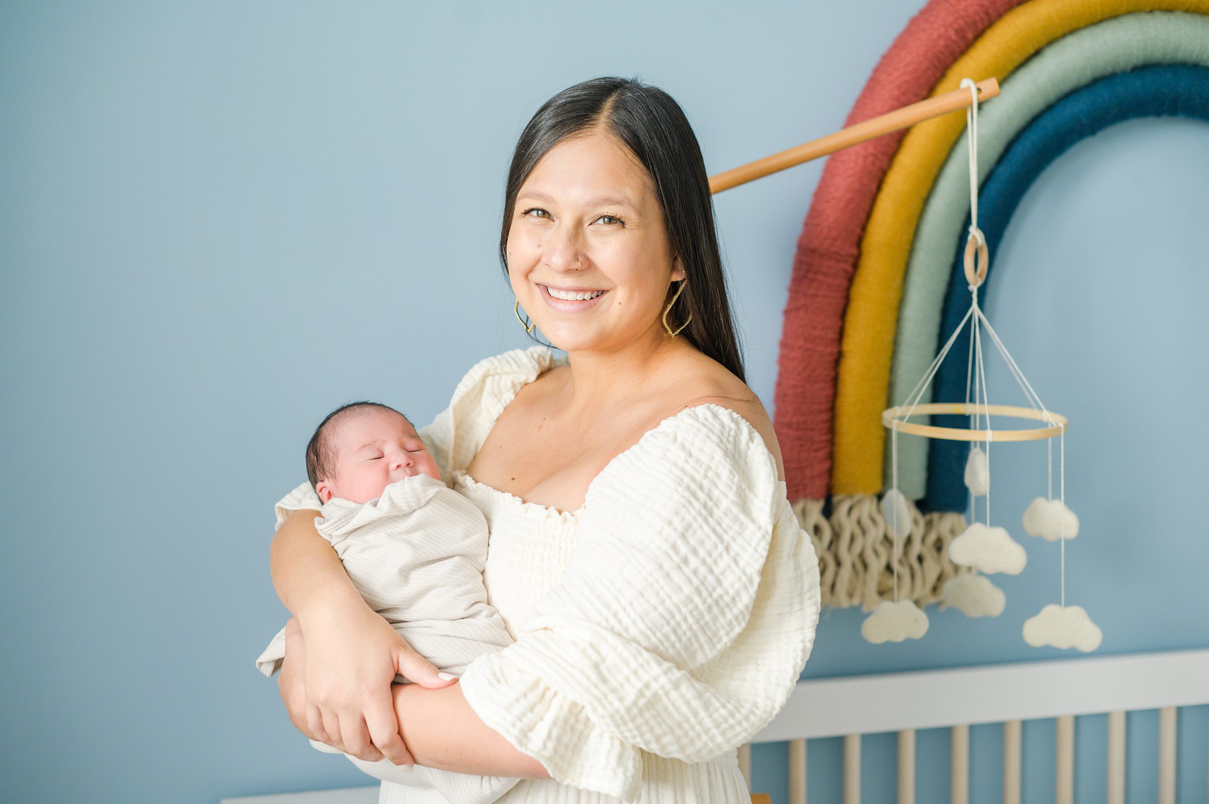 Baltimore lifestyle newborn session photographed by Baltimore Newborn Photographer Cait Kramer