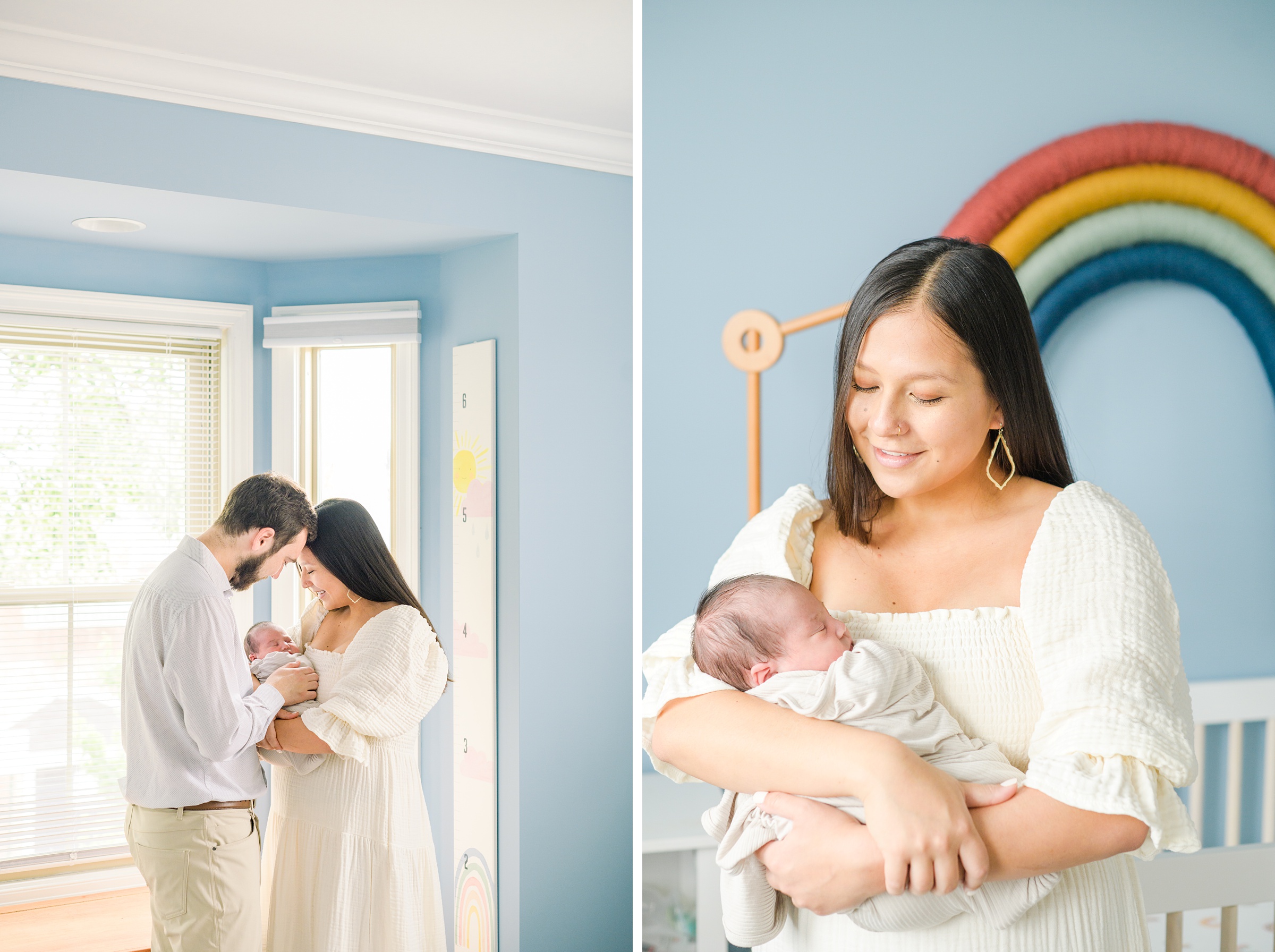 Baltimore lifestyle newborn session photographed by Baltimore Newborn Photographer Cait Kramer