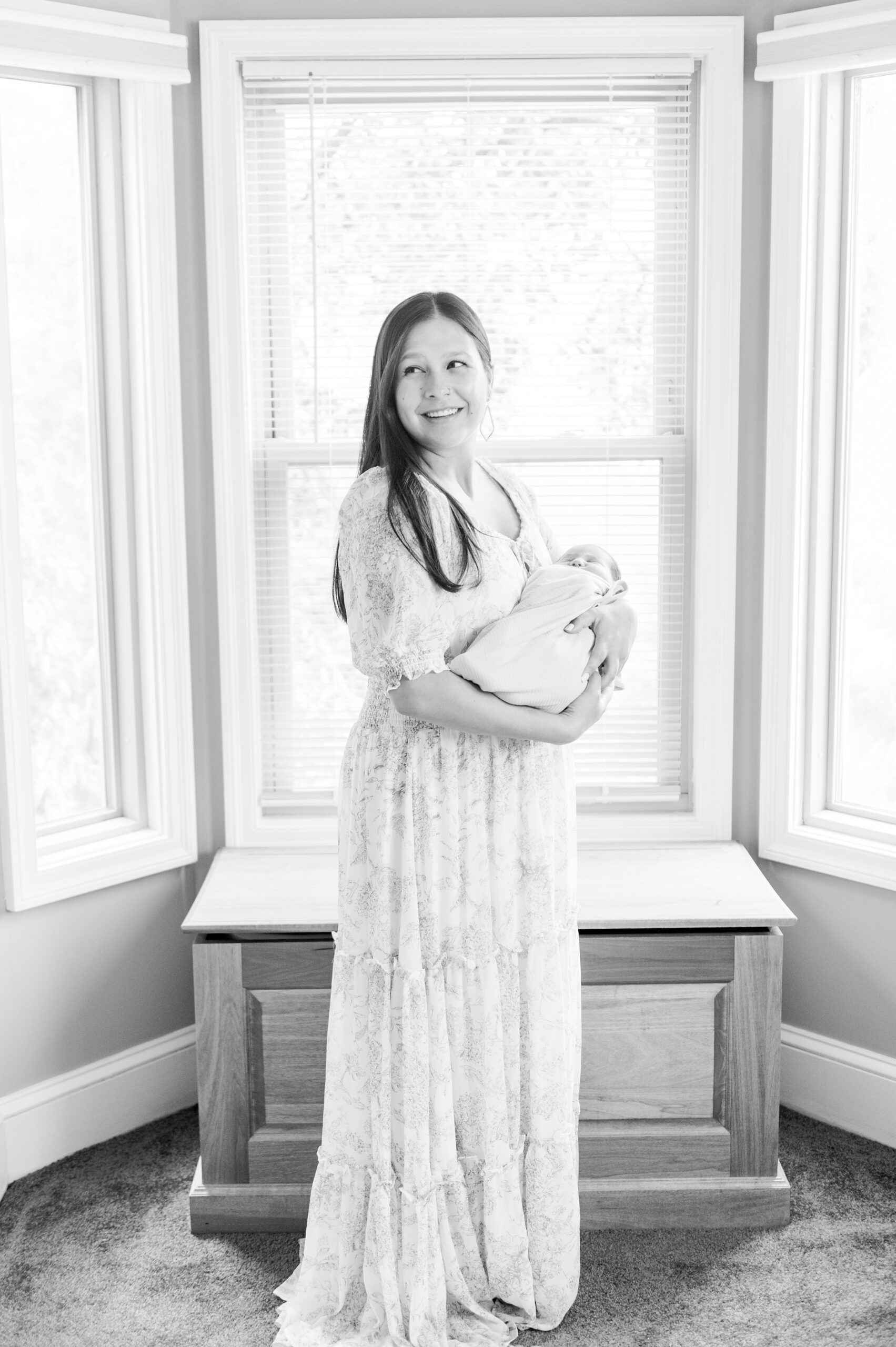 Baltimore lifestyle newborn session photographed by Baltimore Newborn Photographer Cait Kramer