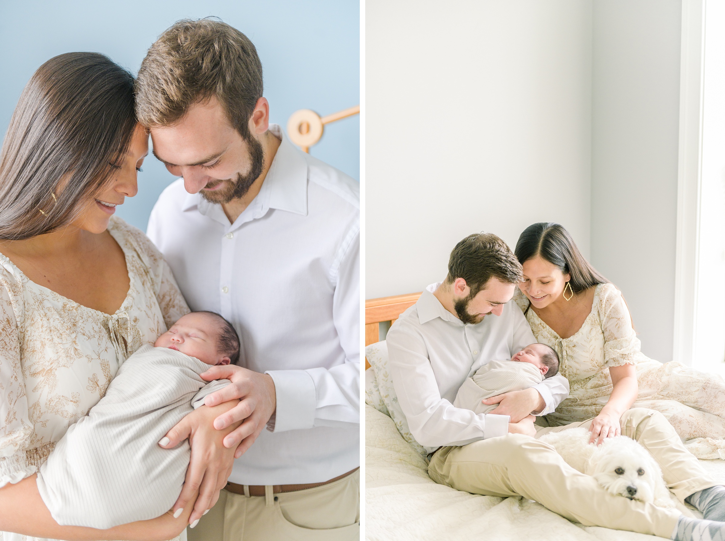 Baltimore lifestyle newborn session photographed by Baltimore Newborn Photographer Cait Kramer