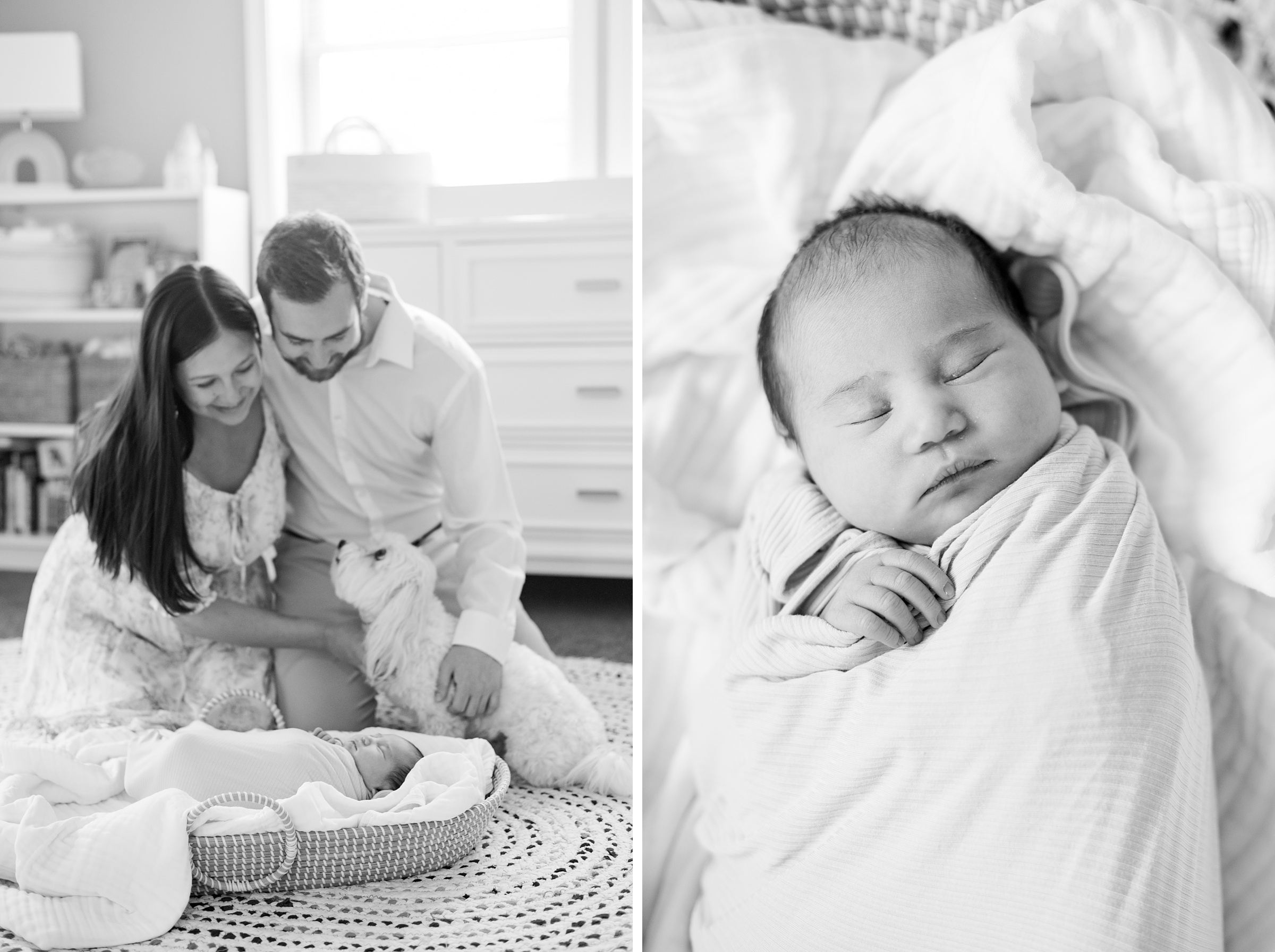 Baltimore lifestyle newborn session photographed by Baltimore Newborn Photographer Cait Kramer