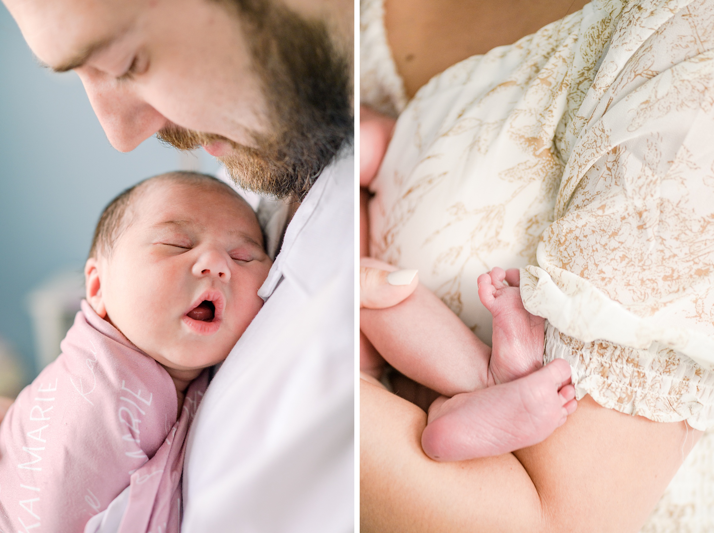 Baltimore lifestyle newborn session photographed by Baltimore Newborn Photographer Cait Kramer