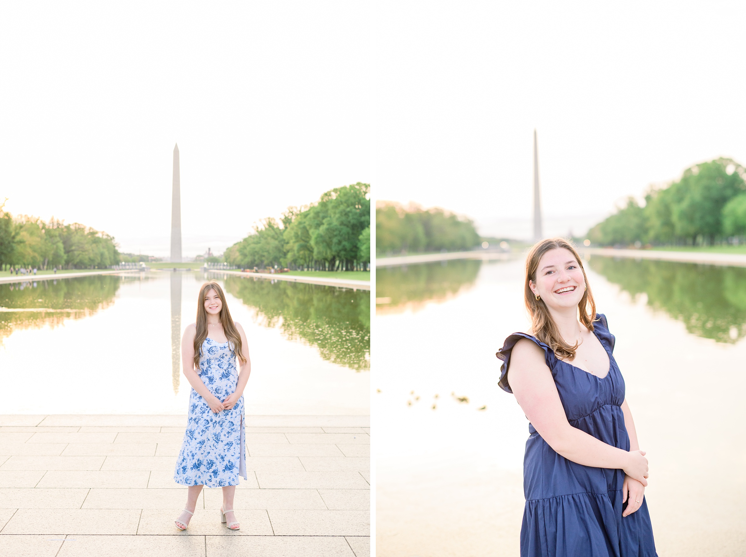 Lincoln Memorial Senior Photos in Washington DC for George Washington University Grads photographed by Baltimore Photographer Cait Kramer