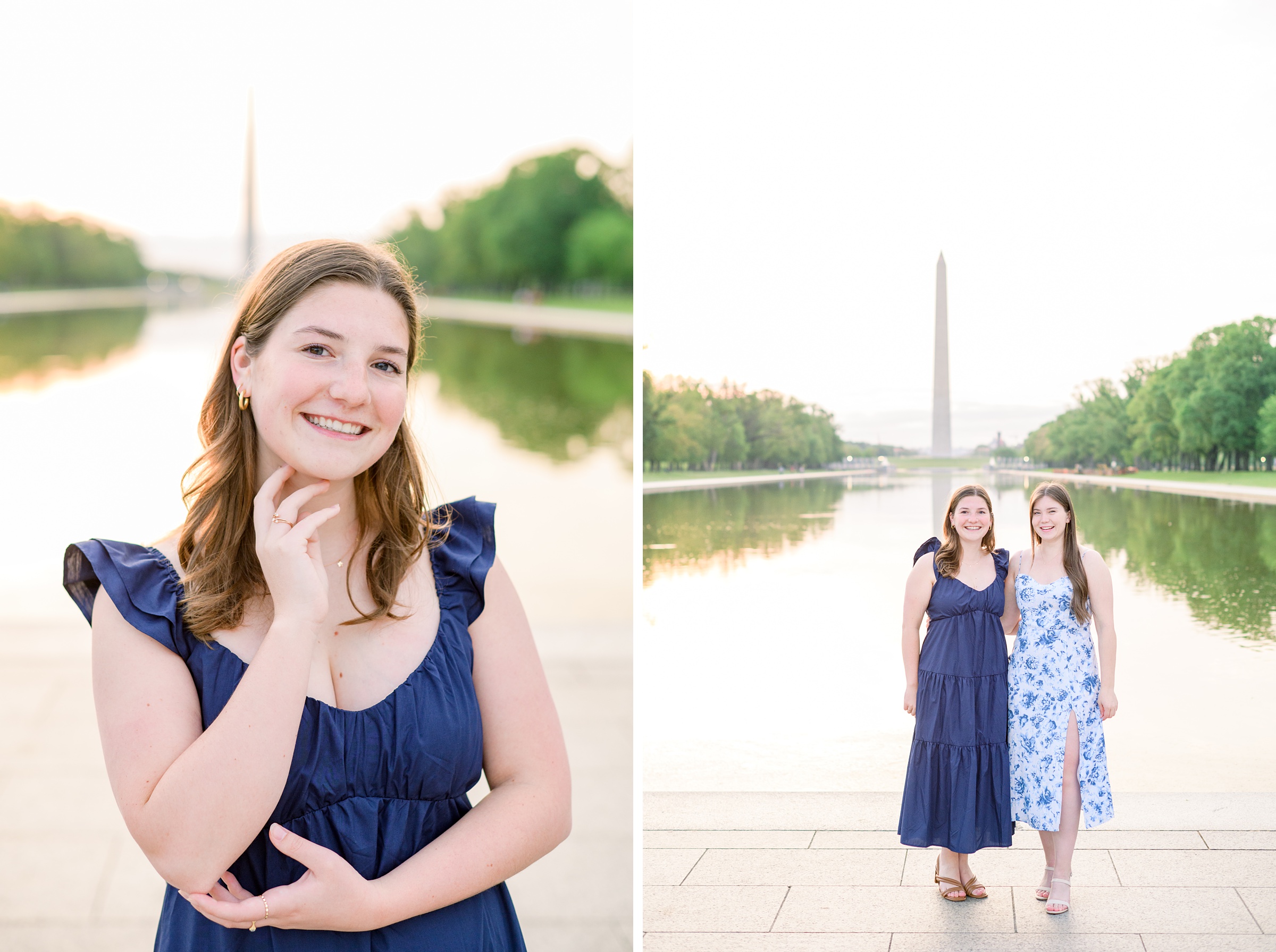 Lincoln Memorial Senior Photos in Washington DC for George Washington University Grads photographed by Baltimore Photographer Cait Kramer