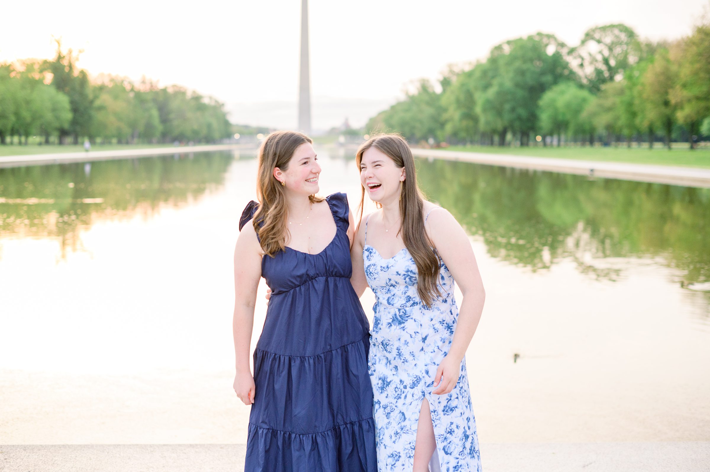 Lincoln Memorial Senior Photos in Washington DC for George Washington University Grads photographed by Baltimore Photographer Cait Kramer