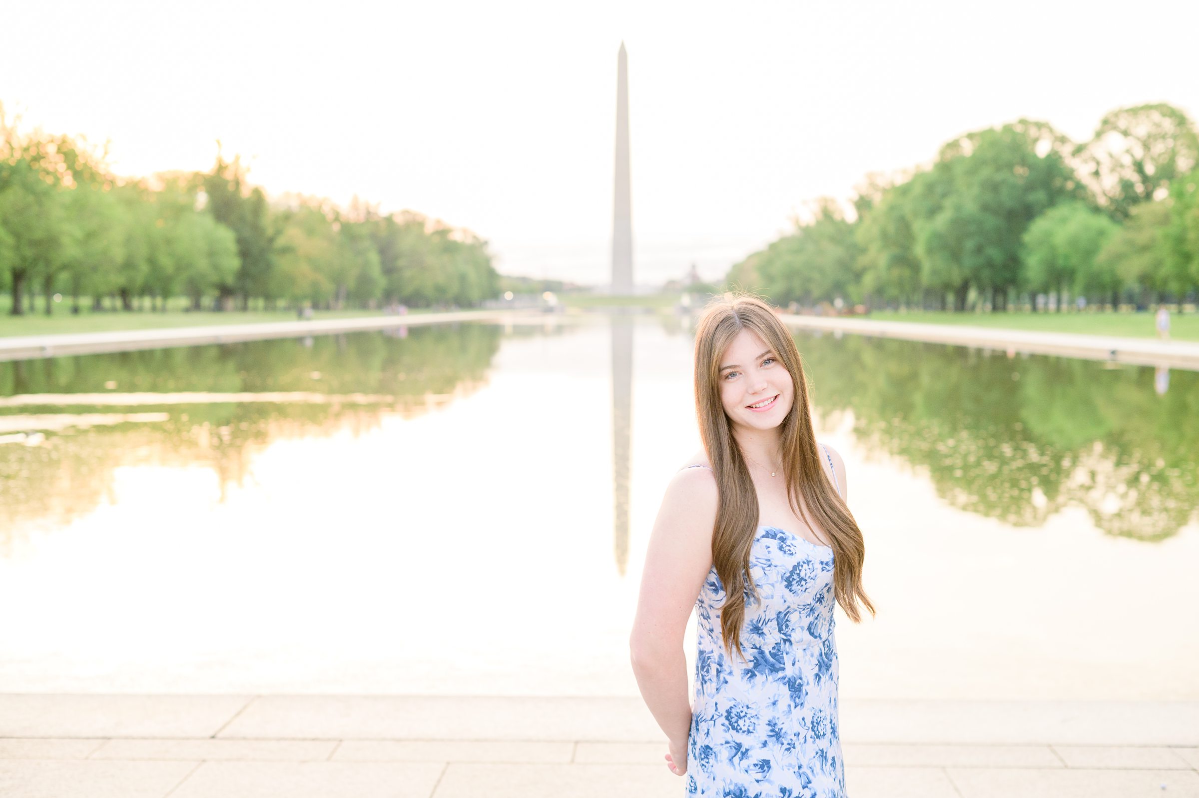 Lincoln Memorial Senior Photos in Washington DC for George Washington University Grads photographed by Baltimore Photographer Cait Kramer