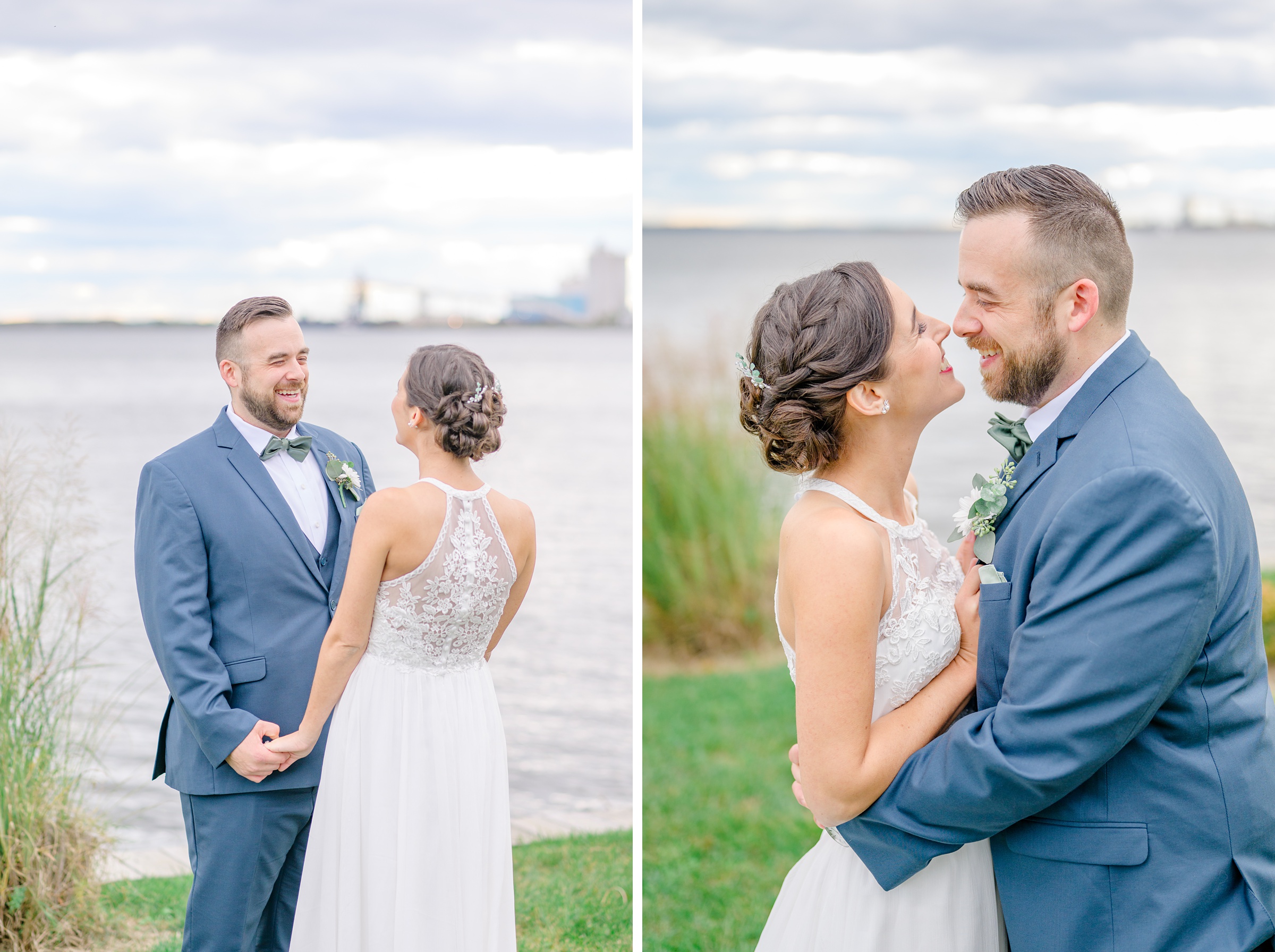 Bayfront Club wedding photos in Edgemere, Maryland photographed by Baltimore Wedding Photographer Cait Kramer