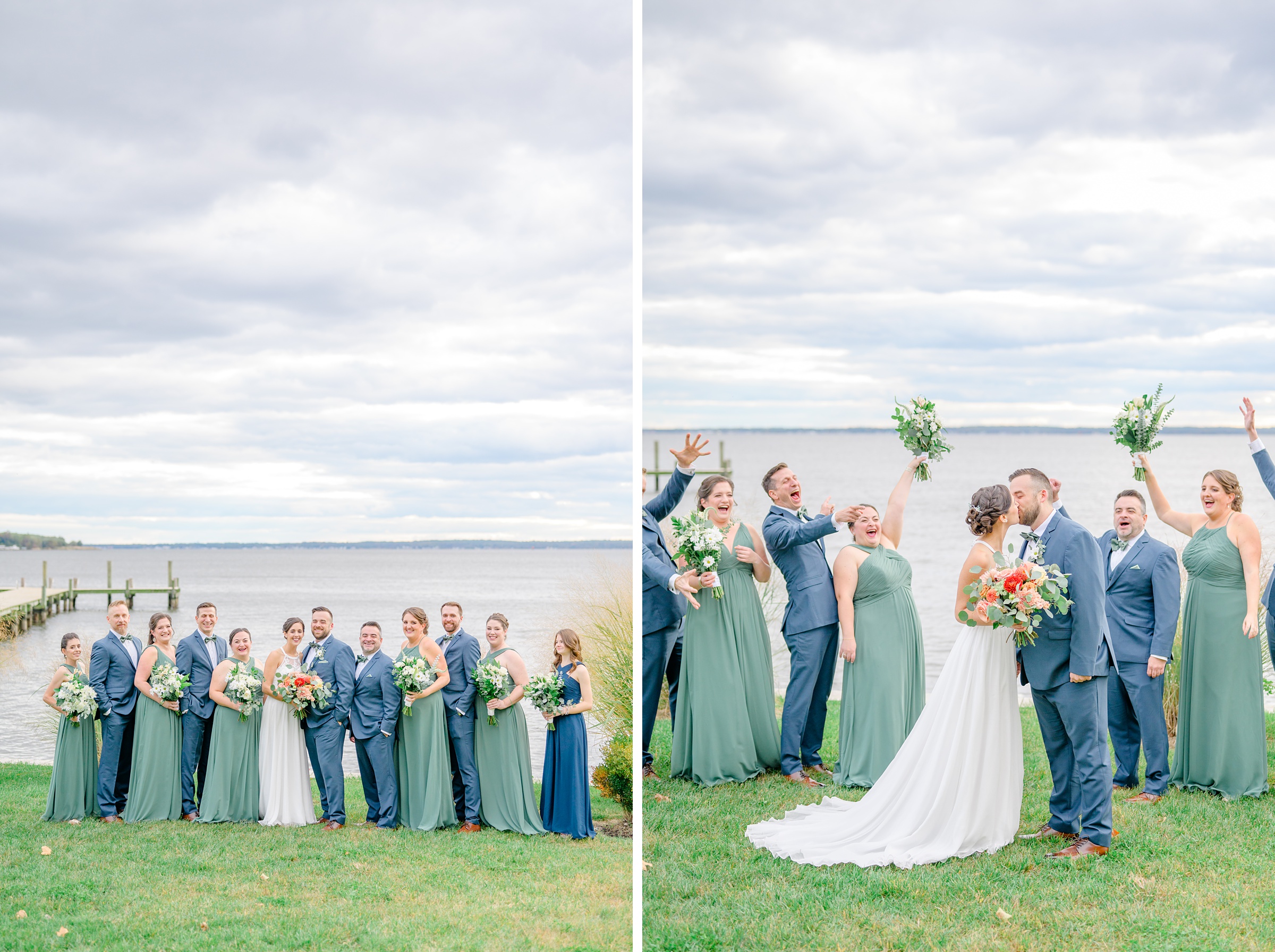 Bayfront Club wedding photos in Edgemere, Maryland photographed by Baltimore Wedding Photographer Cait Kramer