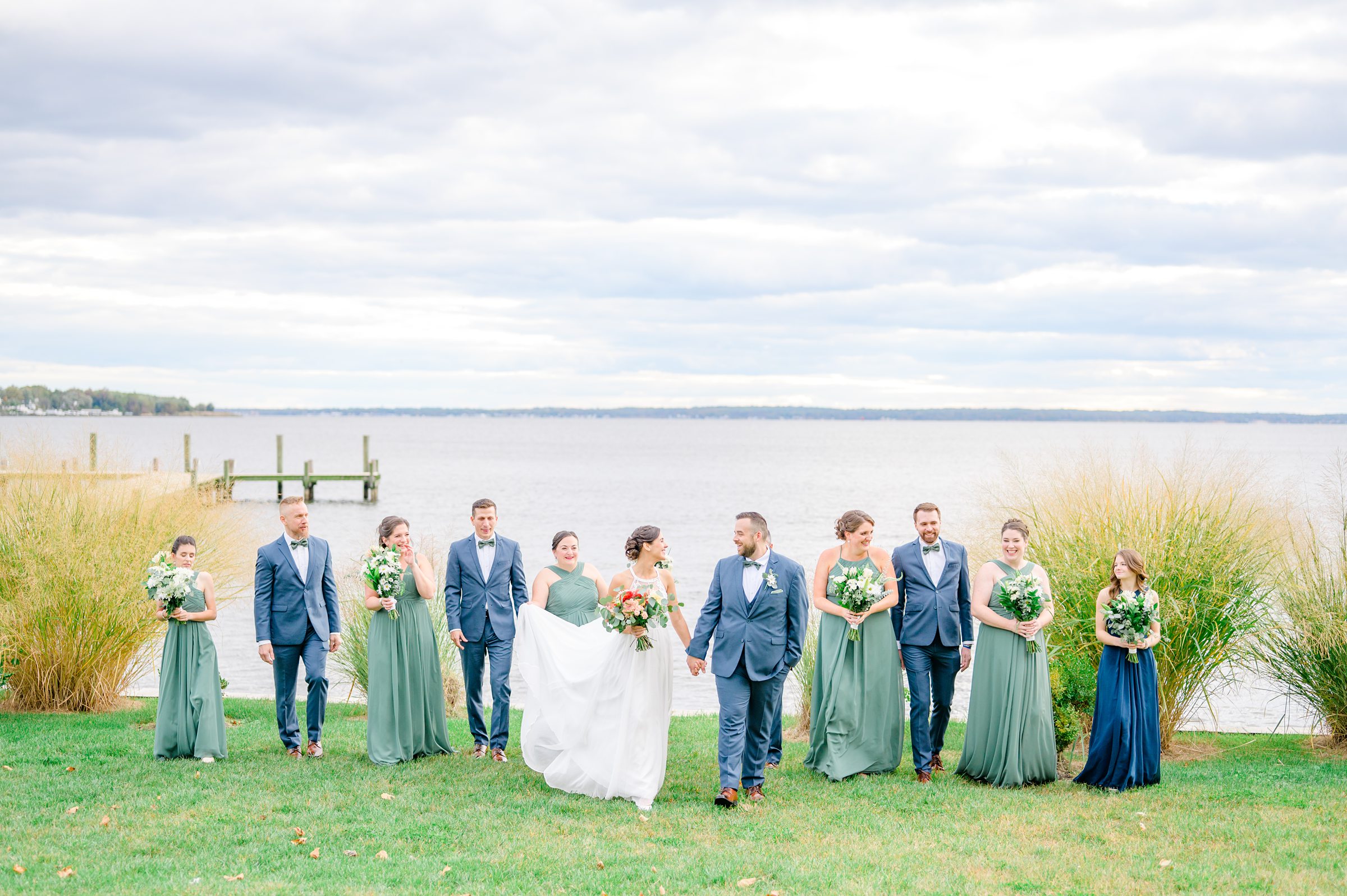 Bayfront Club wedding photos in Edgemere, Maryland photographed by Baltimore Wedding Photographer Cait Kramer