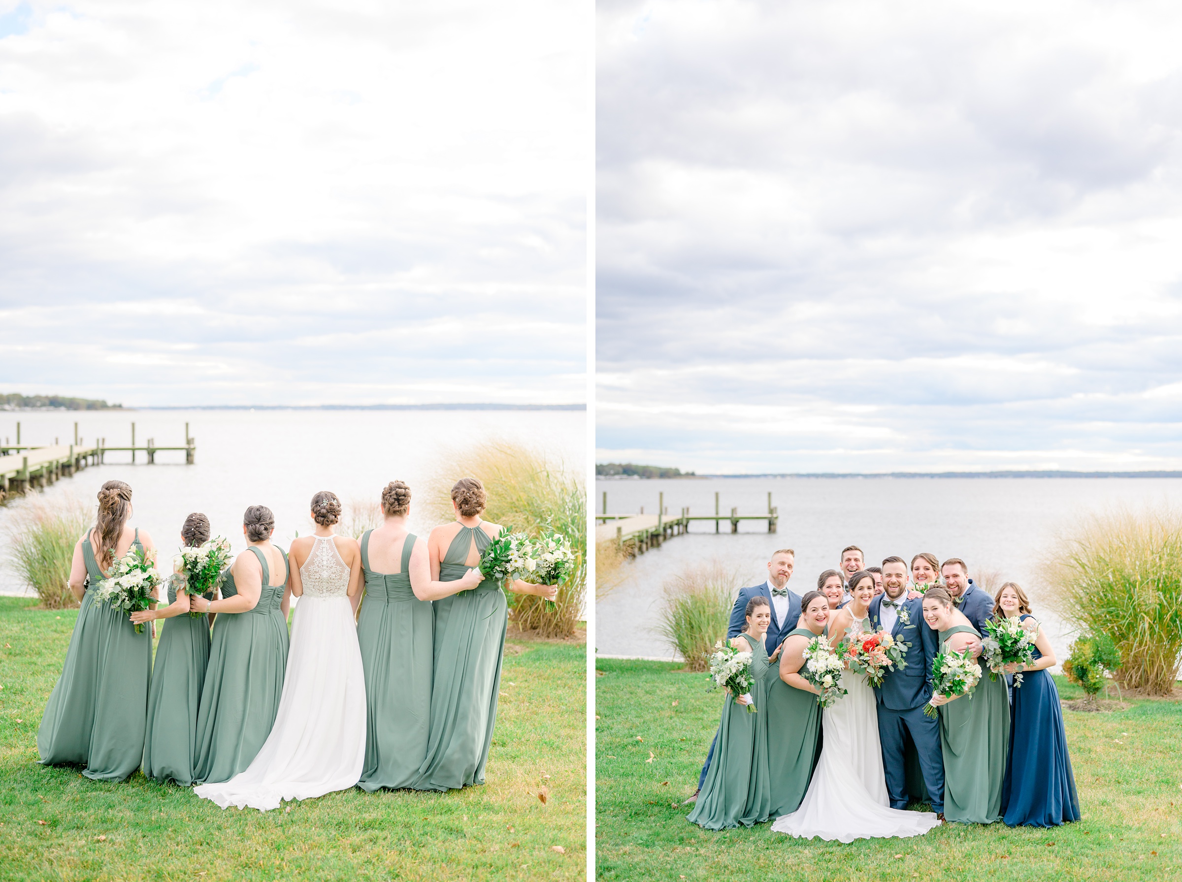 Bayfront Club wedding photos in Edgemere, Maryland photographed by Baltimore Wedding Photographer Cait Kramer