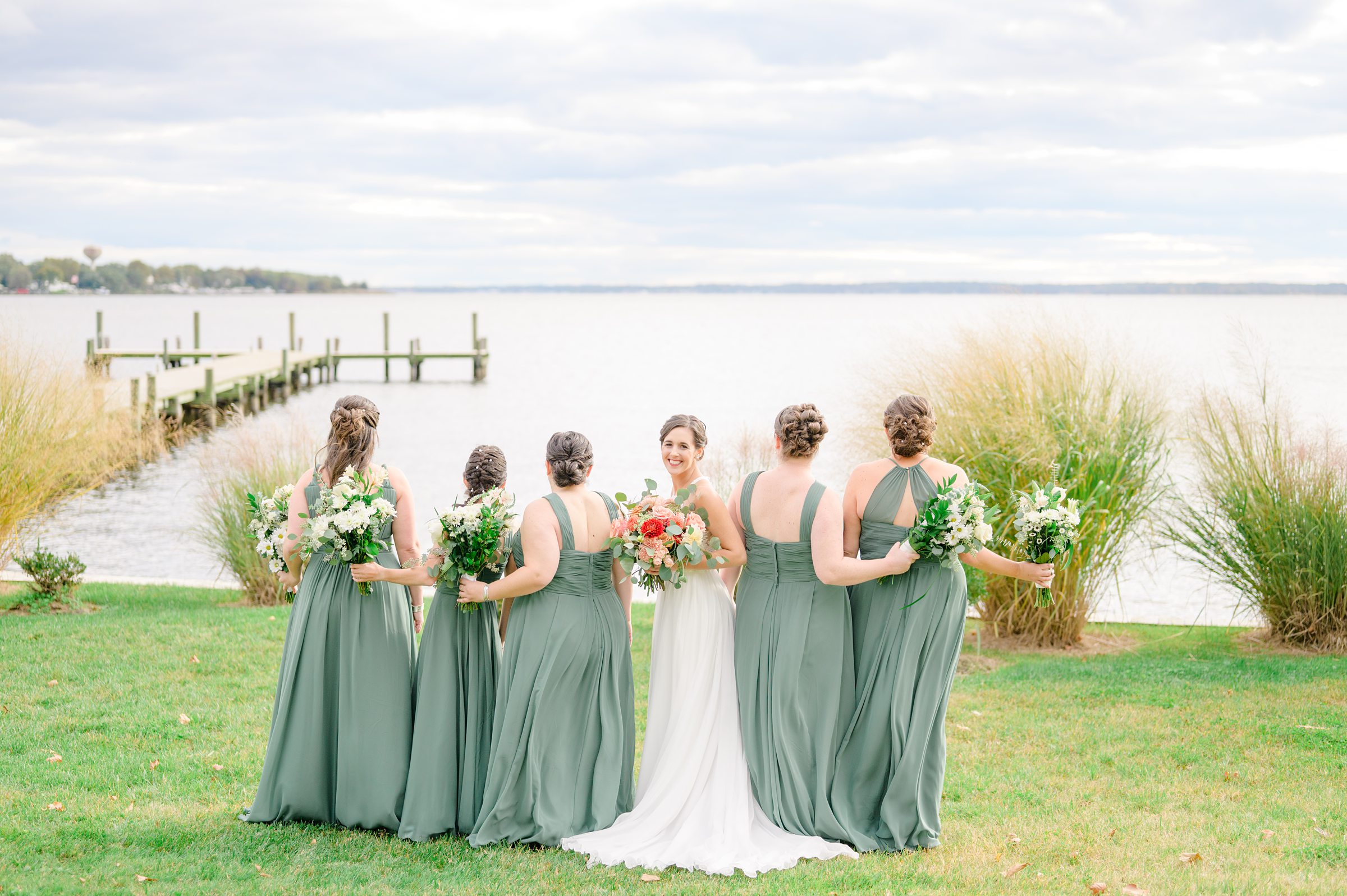 Bayfront Club wedding photos in Edgemere, Maryland photographed by Baltimore Wedding Photographer Cait Kramer