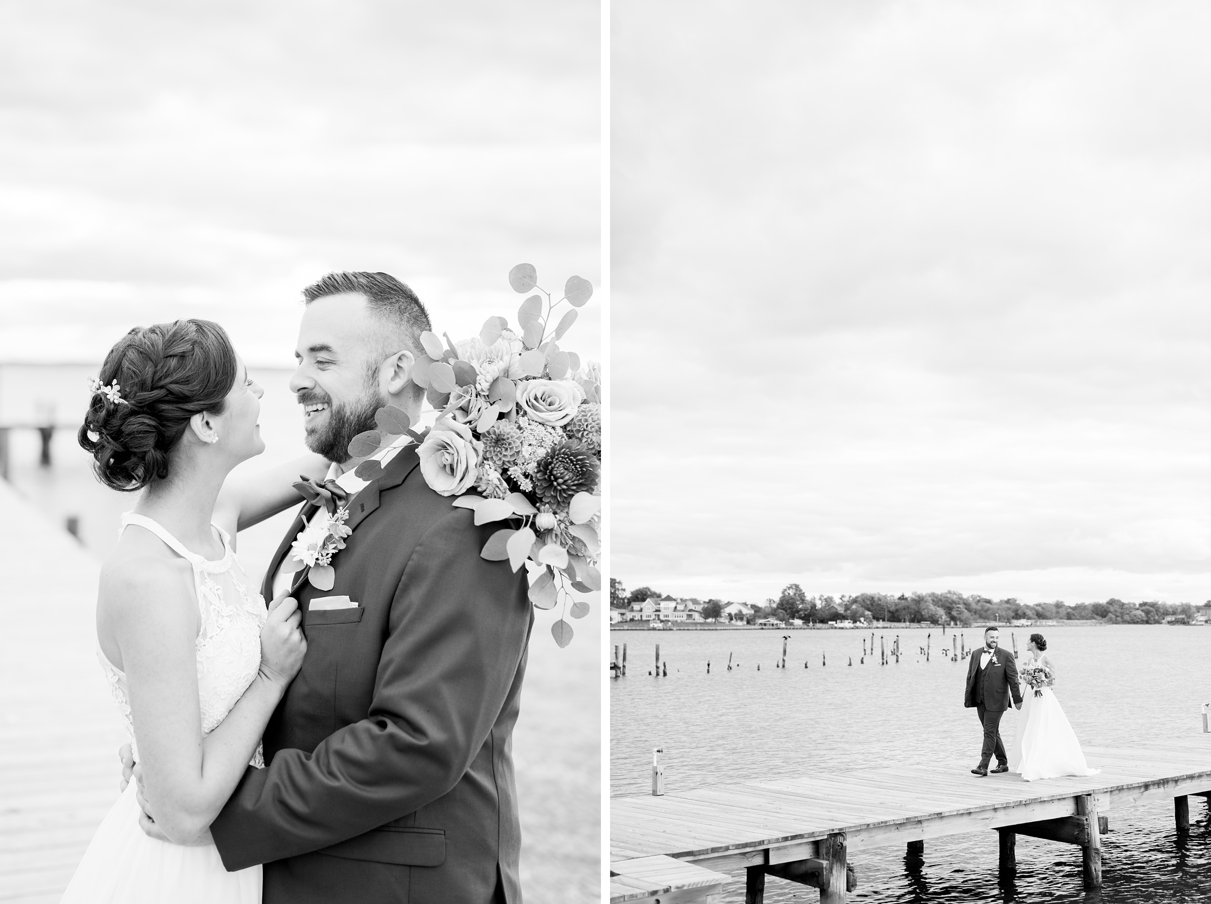 Bayfront Club wedding photos in Edgemere, Maryland photographed by Baltimore Wedding Photographer Cait Kramer