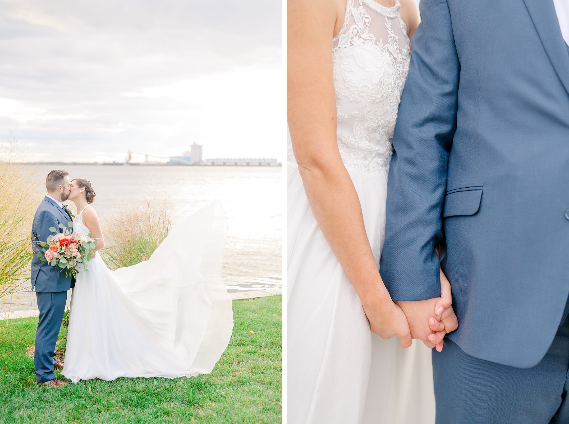 Bayfront Club wedding photos in Edgemere, Maryland photographed by Baltimore Wedding Photographer Cait Kramer