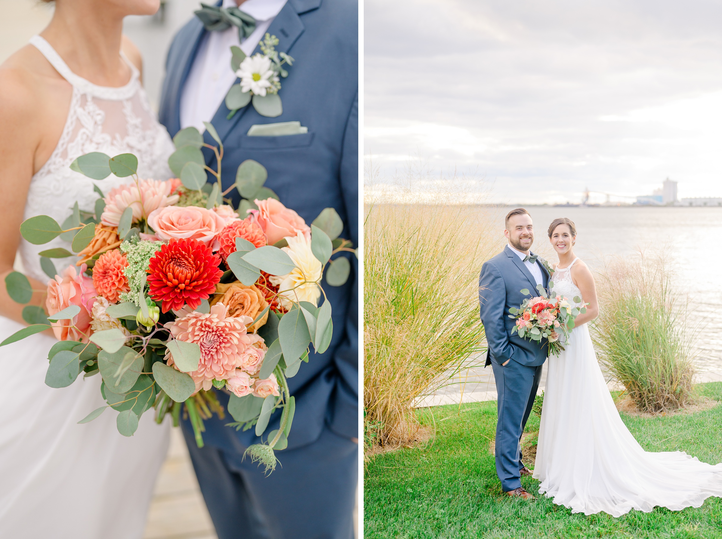 Bayfront Club wedding photos in Edgemere, Maryland photographed by Baltimore Wedding Photographer Cait Kramer