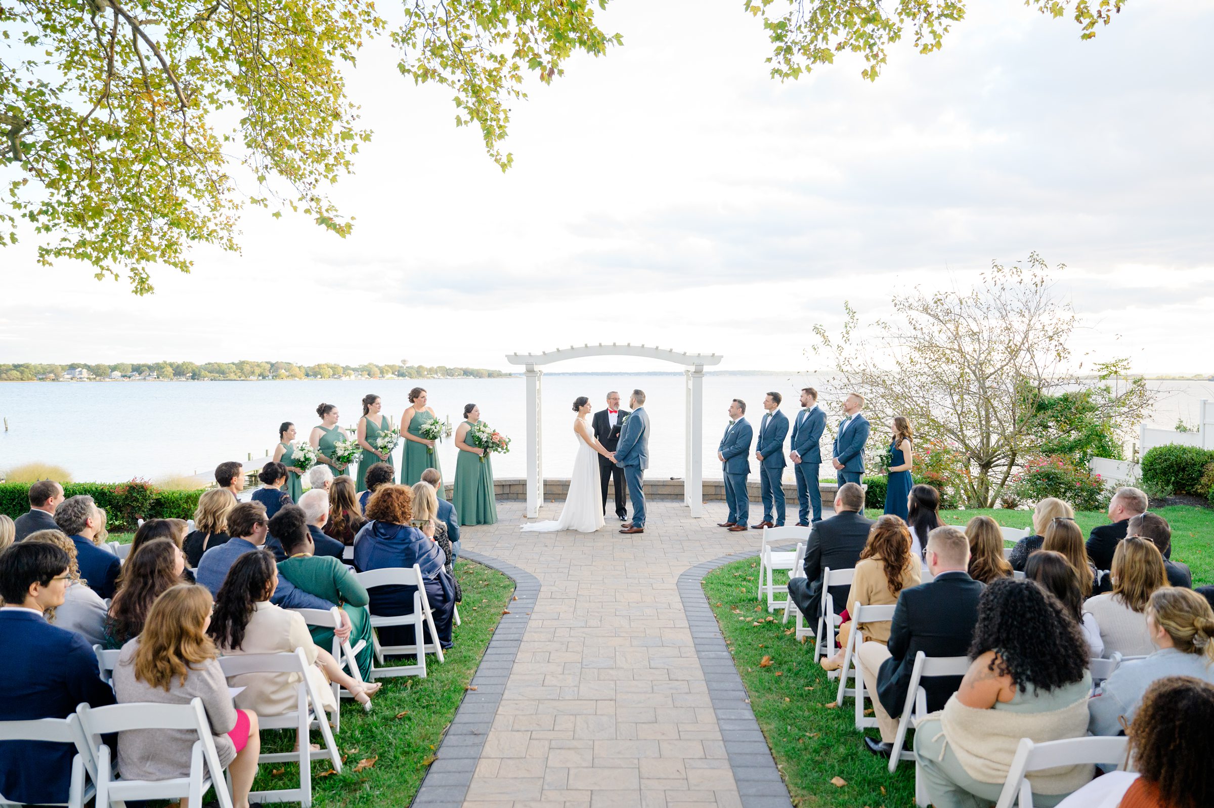 Bayfront Club wedding photos in Edgemere, Maryland photographed by Baltimore Wedding Photographer Cait Kramer