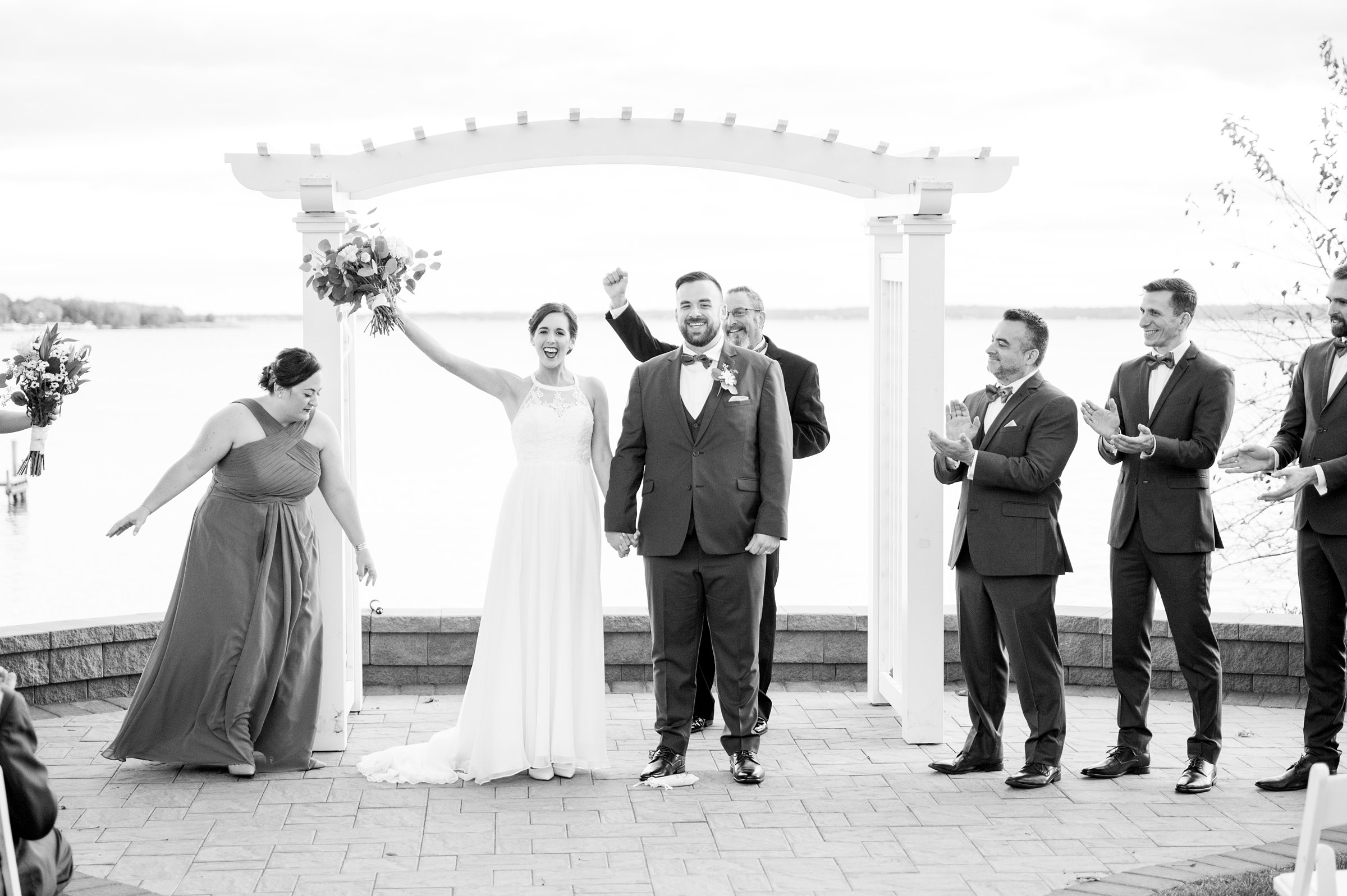 Bayfront Club wedding photos in Edgemere, Maryland photographed by Baltimore Wedding Photographer Cait Kramer