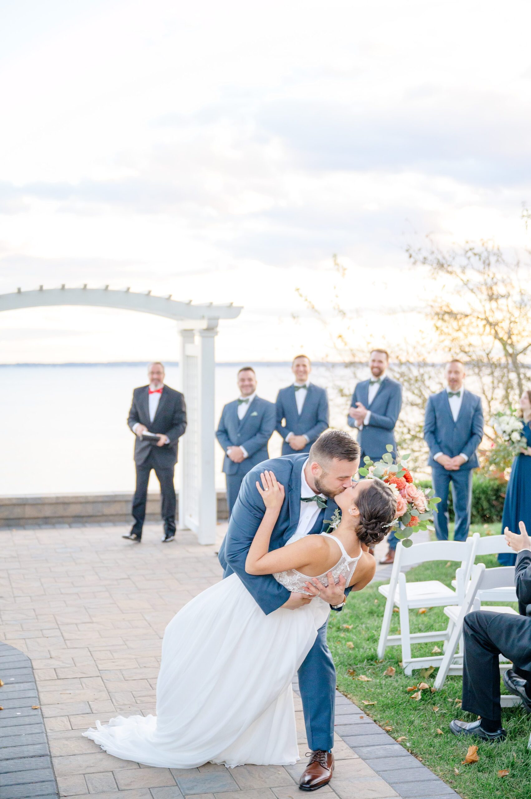 Bayfront Club wedding photos in Edgemere, Maryland photographed by Baltimore Wedding Photographer Cait Kramer