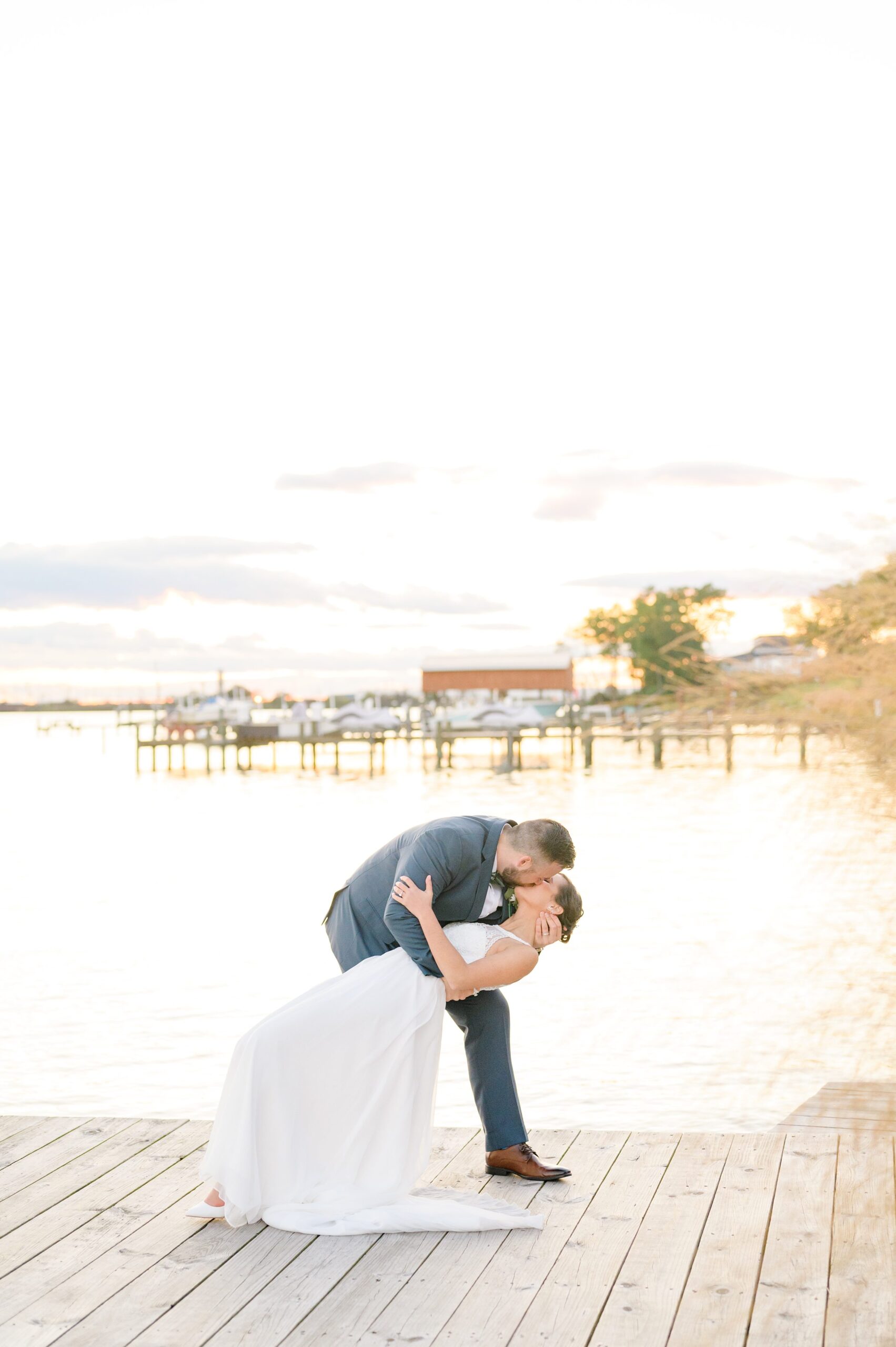 Bayfront Club wedding photos in Edgemere, Maryland photographed by Baltimore Wedding Photographer Cait Kramer