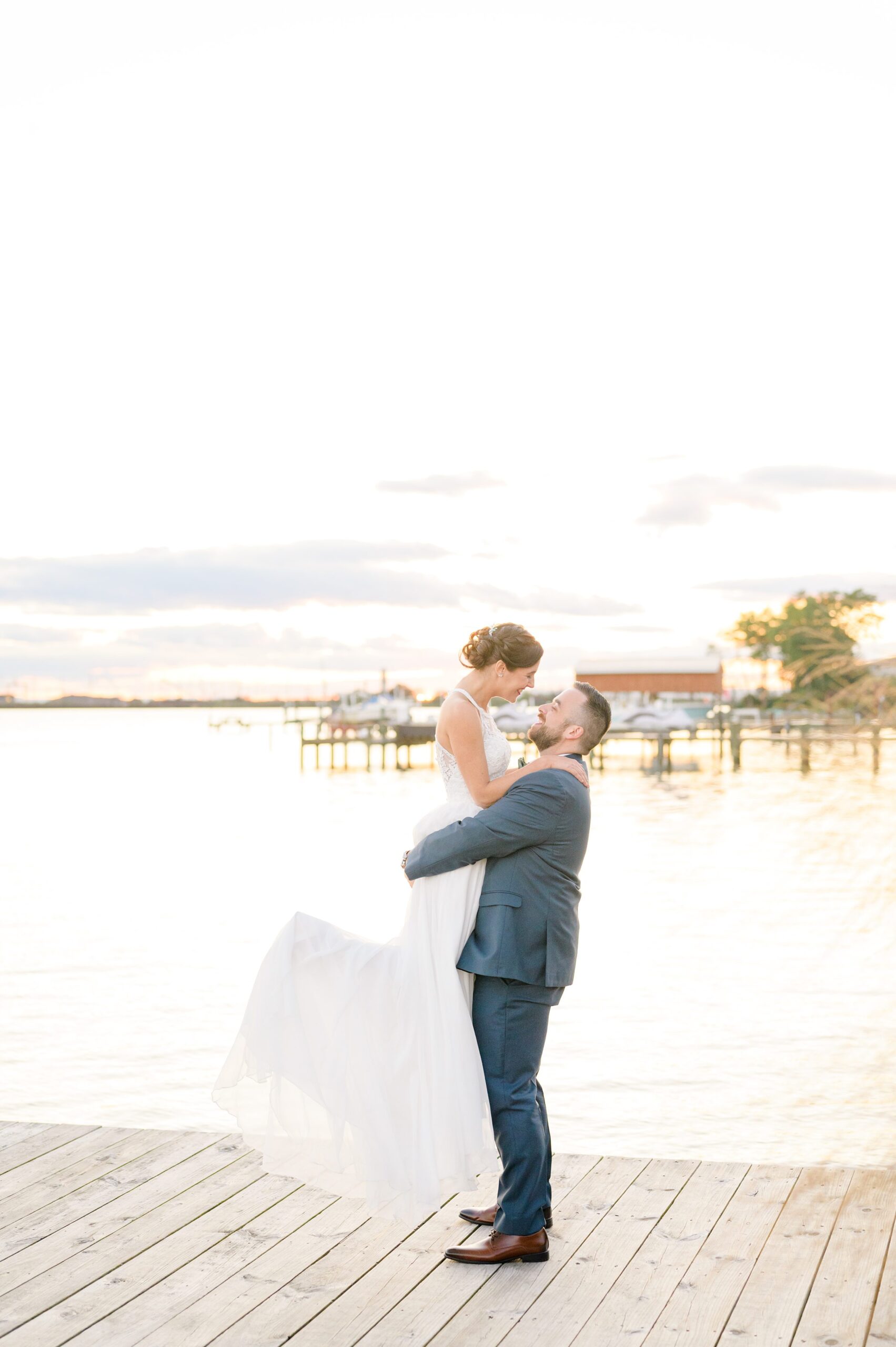 Bayfront Club wedding photos in Edgemere, Maryland photographed by Baltimore Wedding Photographer Cait Kramer