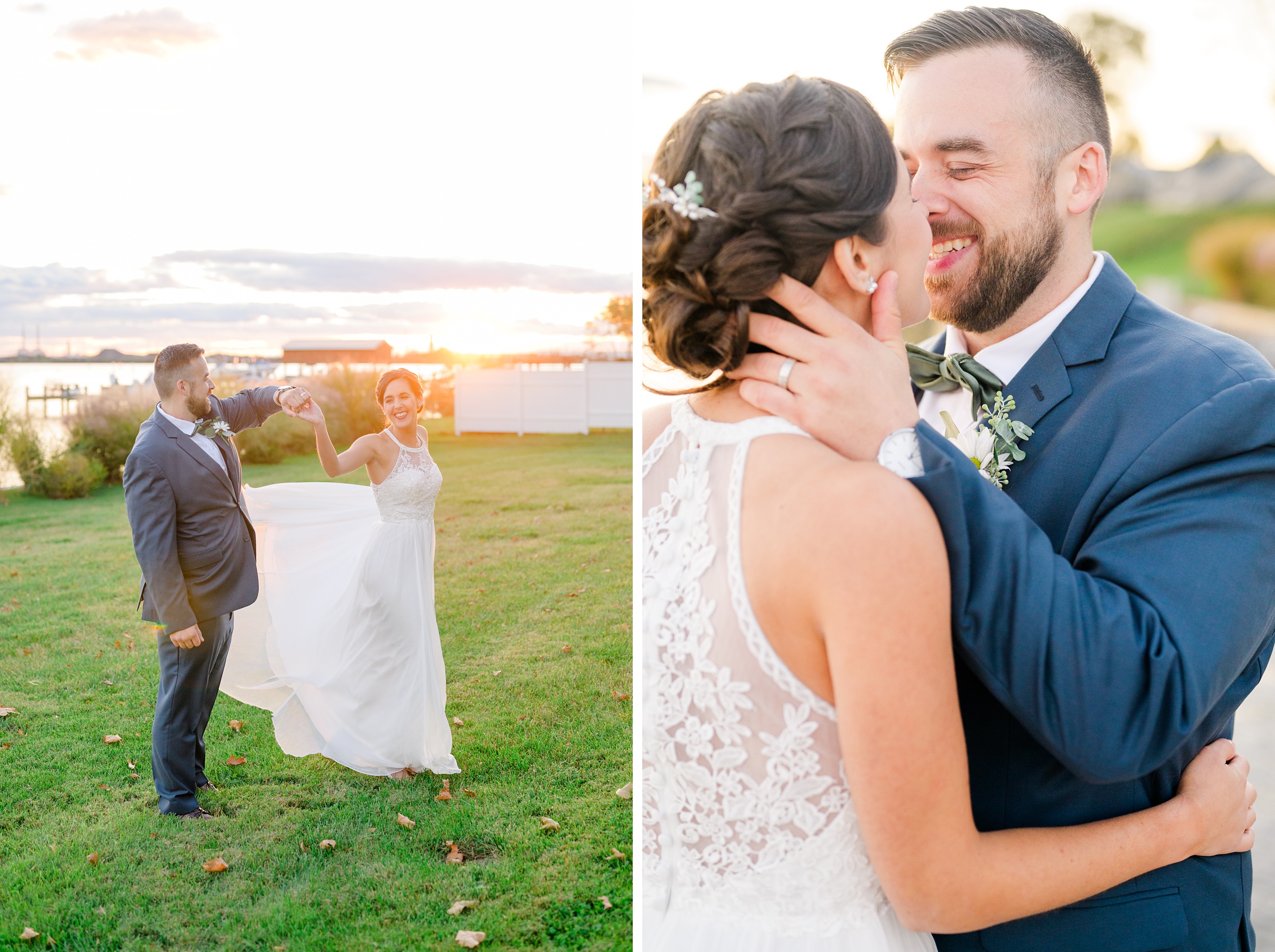 Bayfront Club wedding photos in Edgemere, Maryland photographed by Baltimore Wedding Photographer Cait Kramer