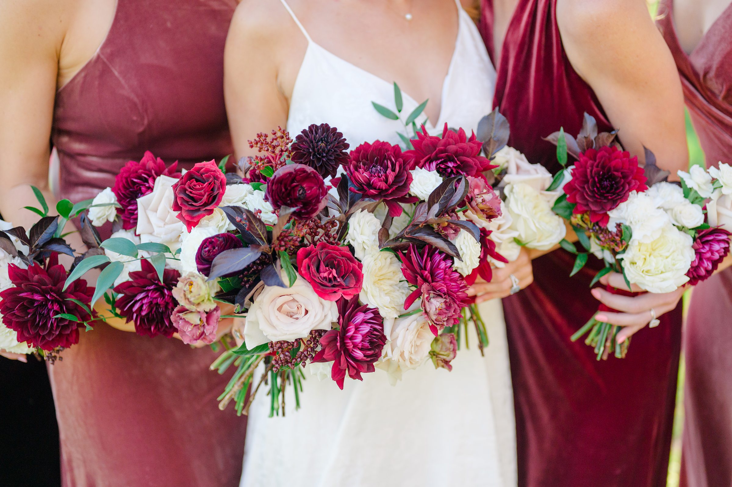 Burgundy fall District Winery wedding day in Washington, DC photographed by Baltimore Wedding Photographer Cait Kramer Photography