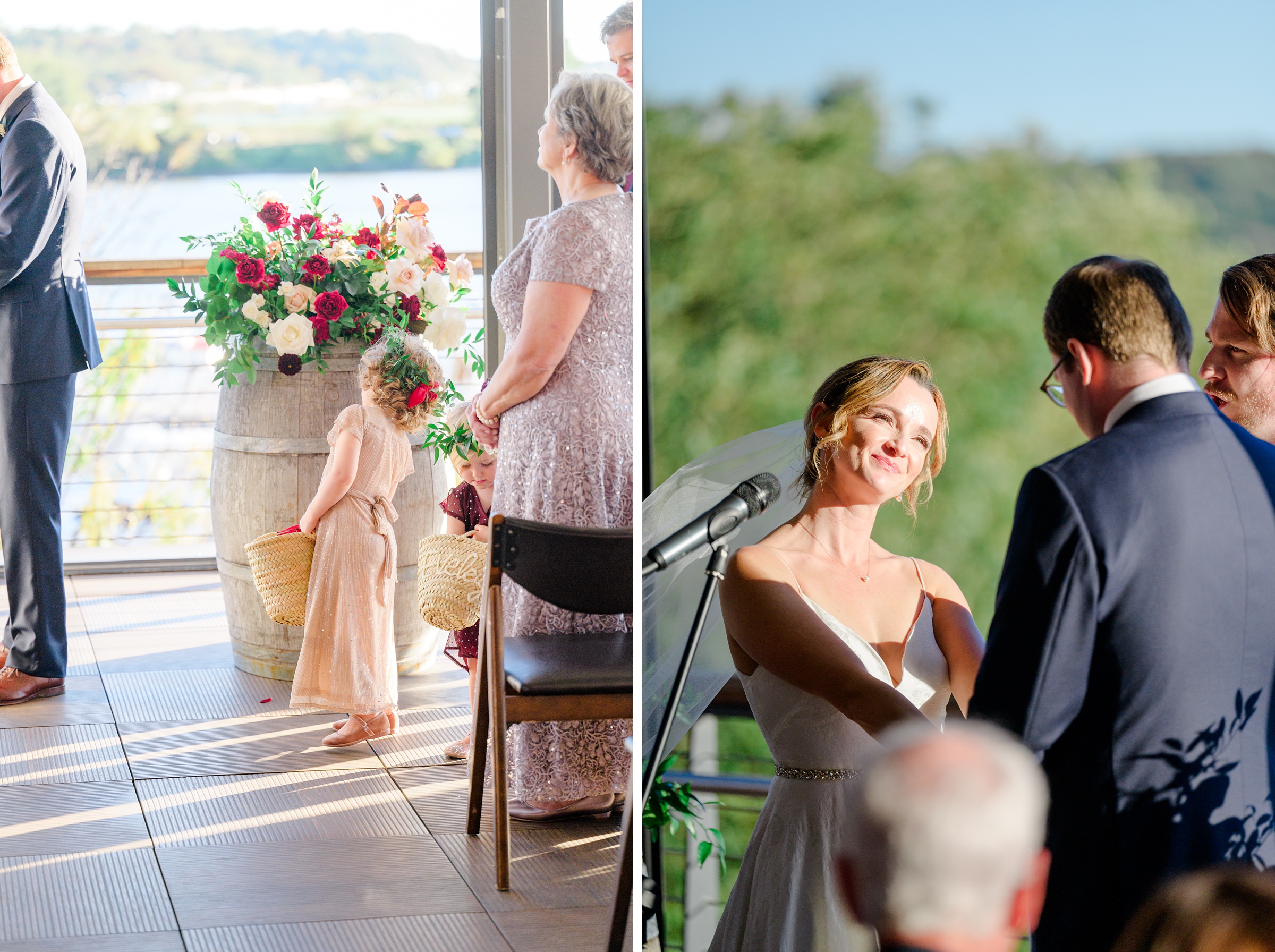 Burgundy fall District Winery wedding day in Washington, DC photographed by Baltimore Wedding Photographer Cait Kramer Photography