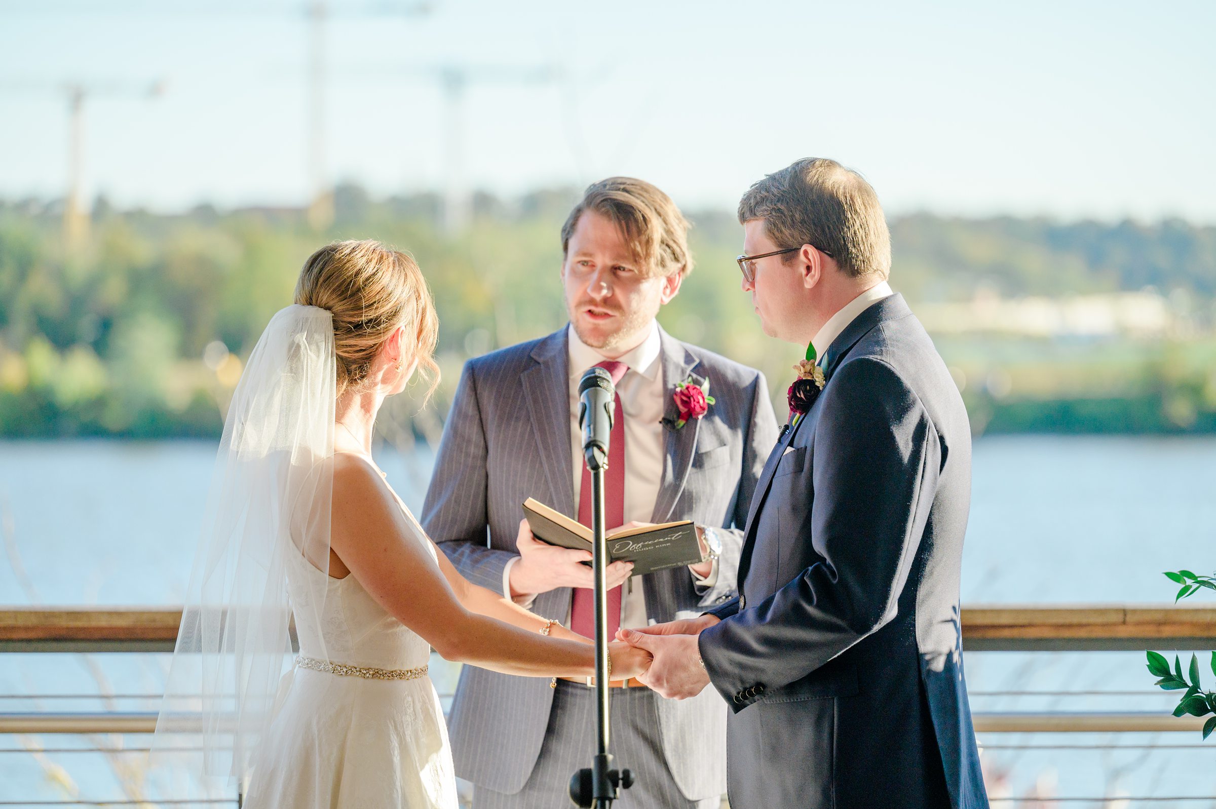 Burgundy fall District Winery wedding day in Washington, DC photographed by Baltimore Wedding Photographer Cait Kramer Photography