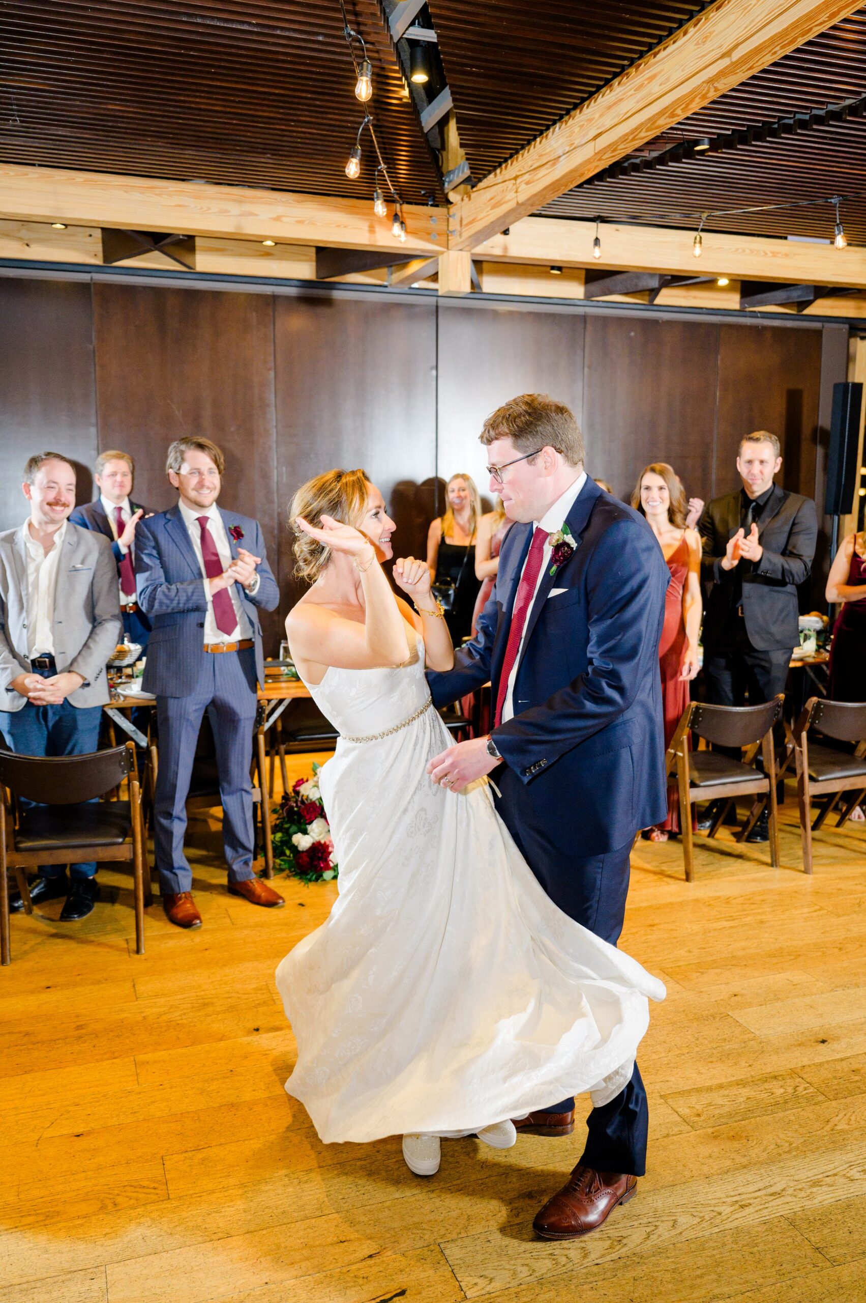 Burgundy fall District Winery wedding day in Washington, DC photographed by Baltimore Wedding Photographer Cait Kramer Photography