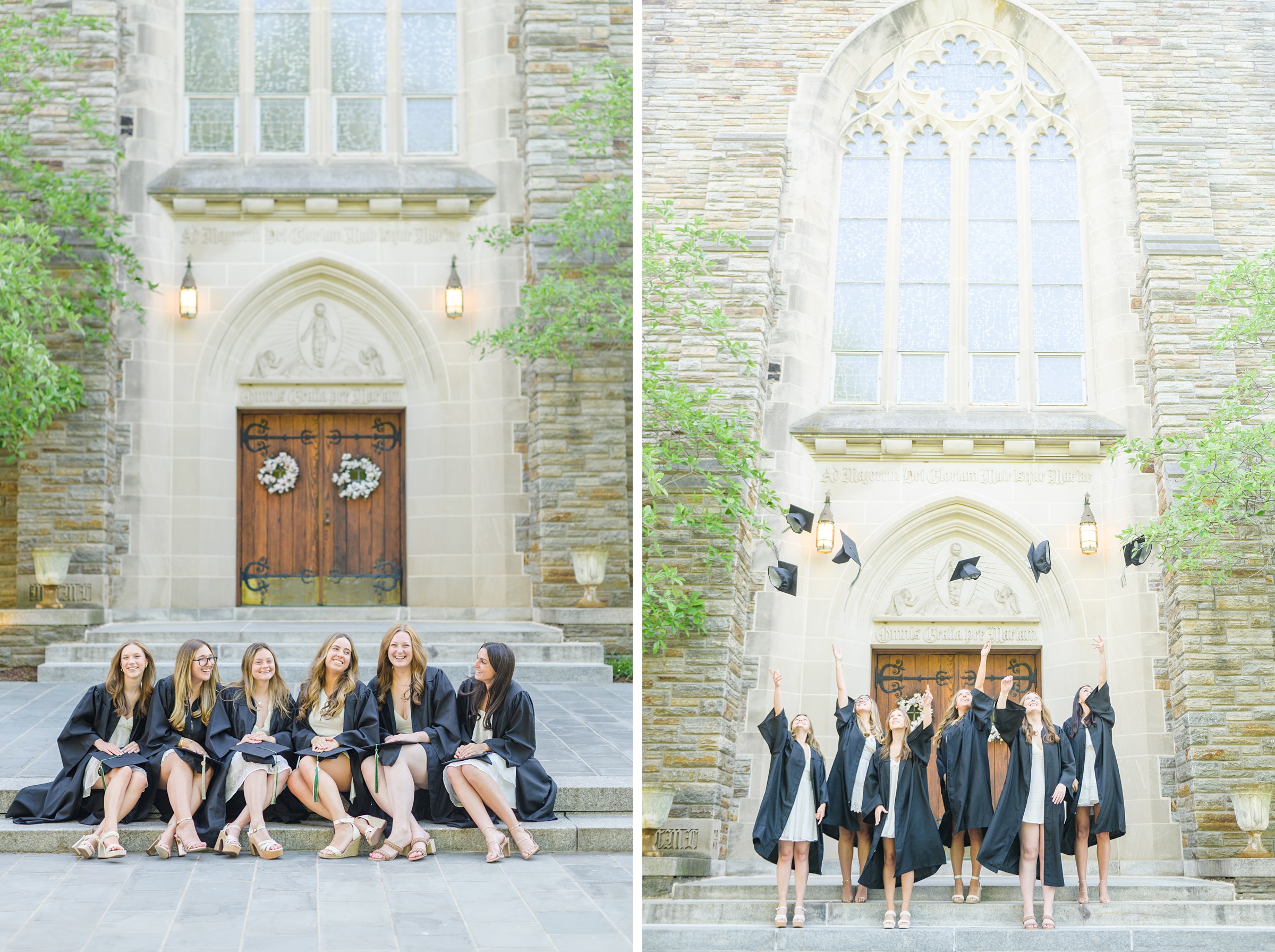 Grad photos at Loyola University Maryland photographed by Baltimore Photographer Cait Kramer