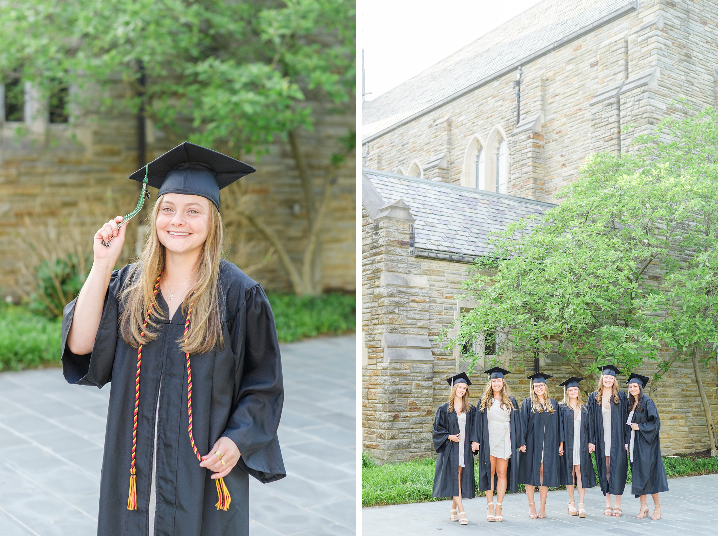 Grad photos at Loyola University Maryland photographed by Baltimore Photographer Cait Kramer