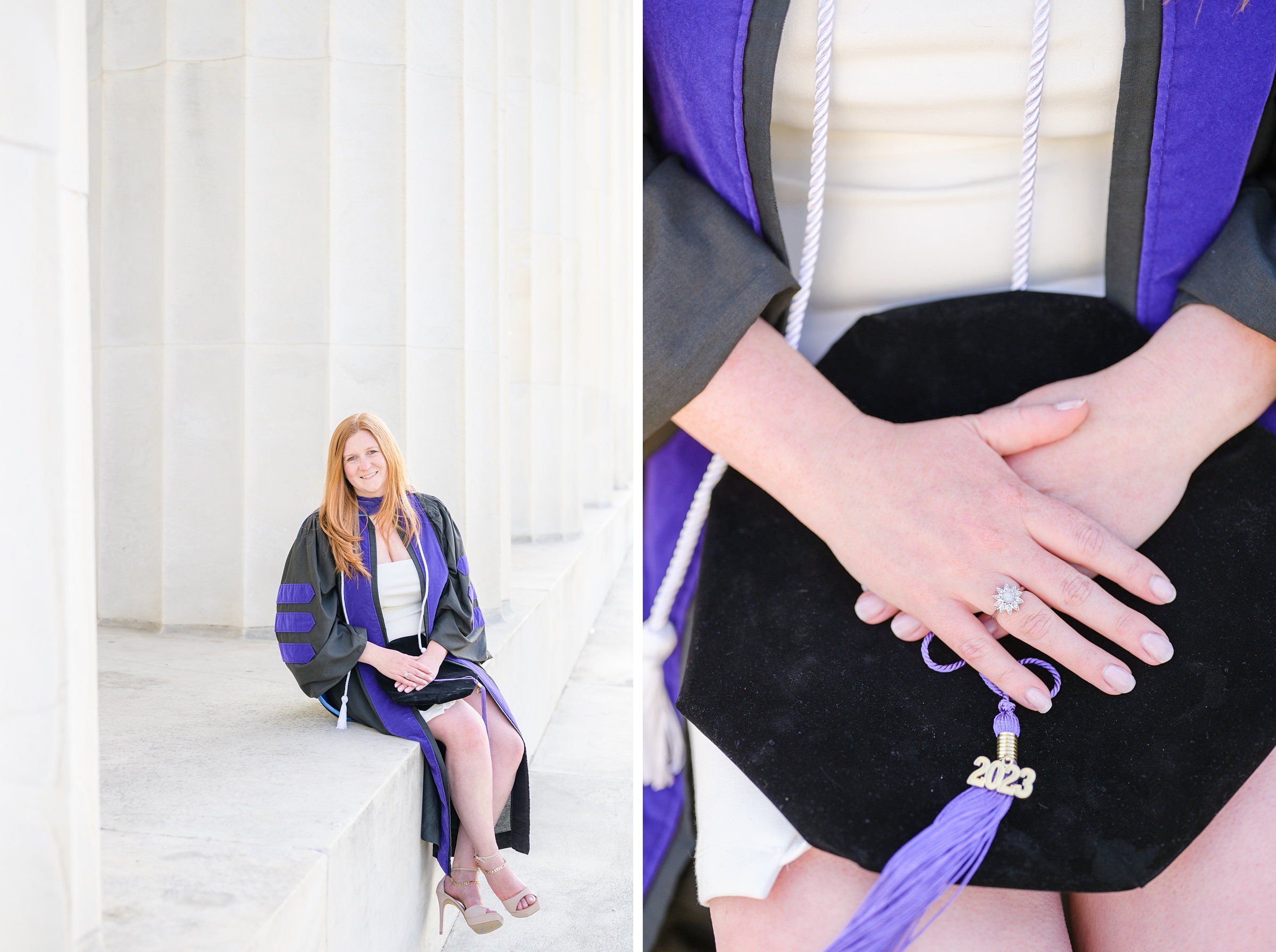 Brittany's Law School Grad Portraits on the National Mall in Washington DC photographed by Baltimore Photographer Cait Kramer