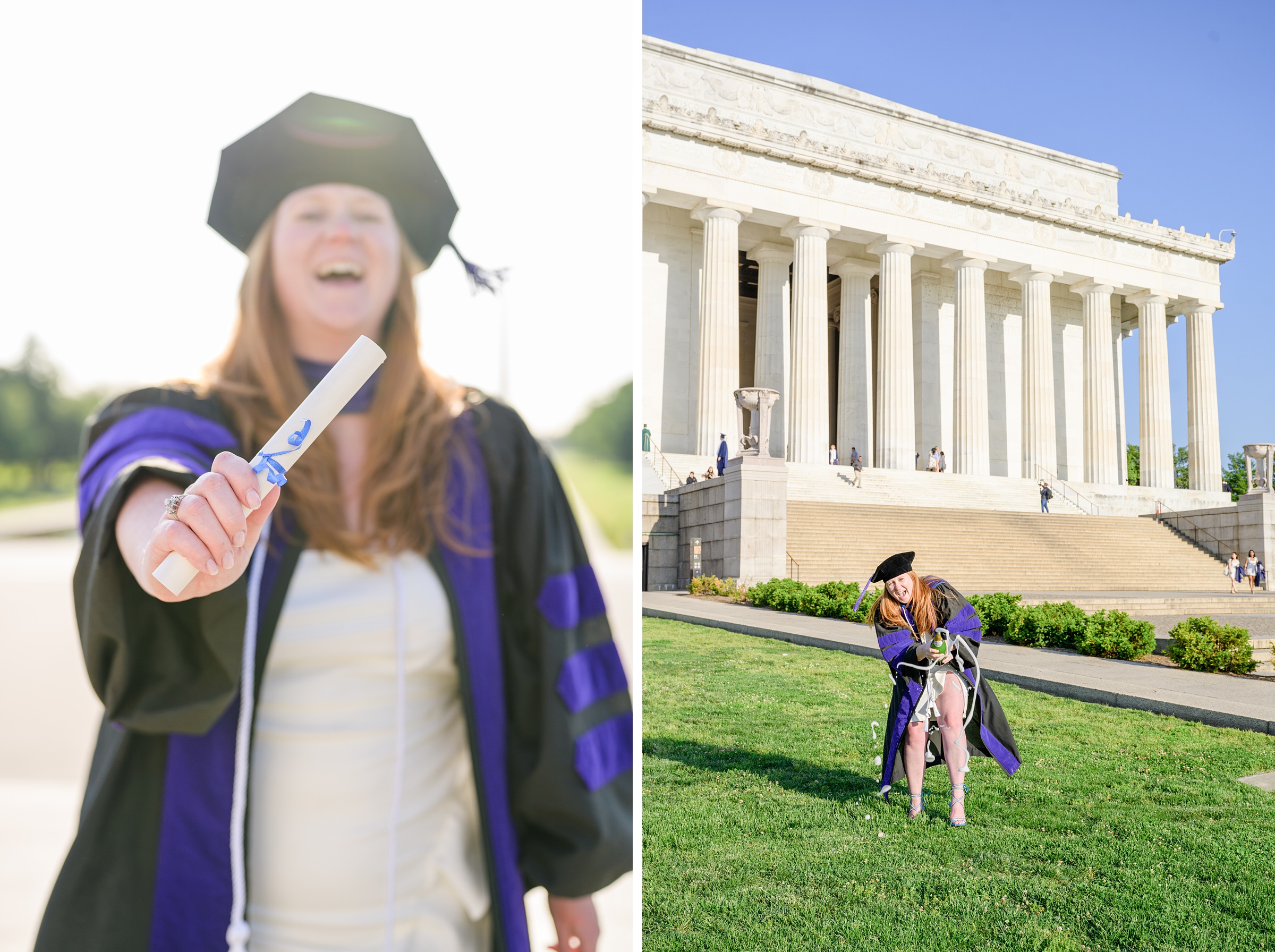 Brittany's Law School Grad Portraits on the National Mall in Washington DC photographed by Baltimore Photographer Cait Kramer